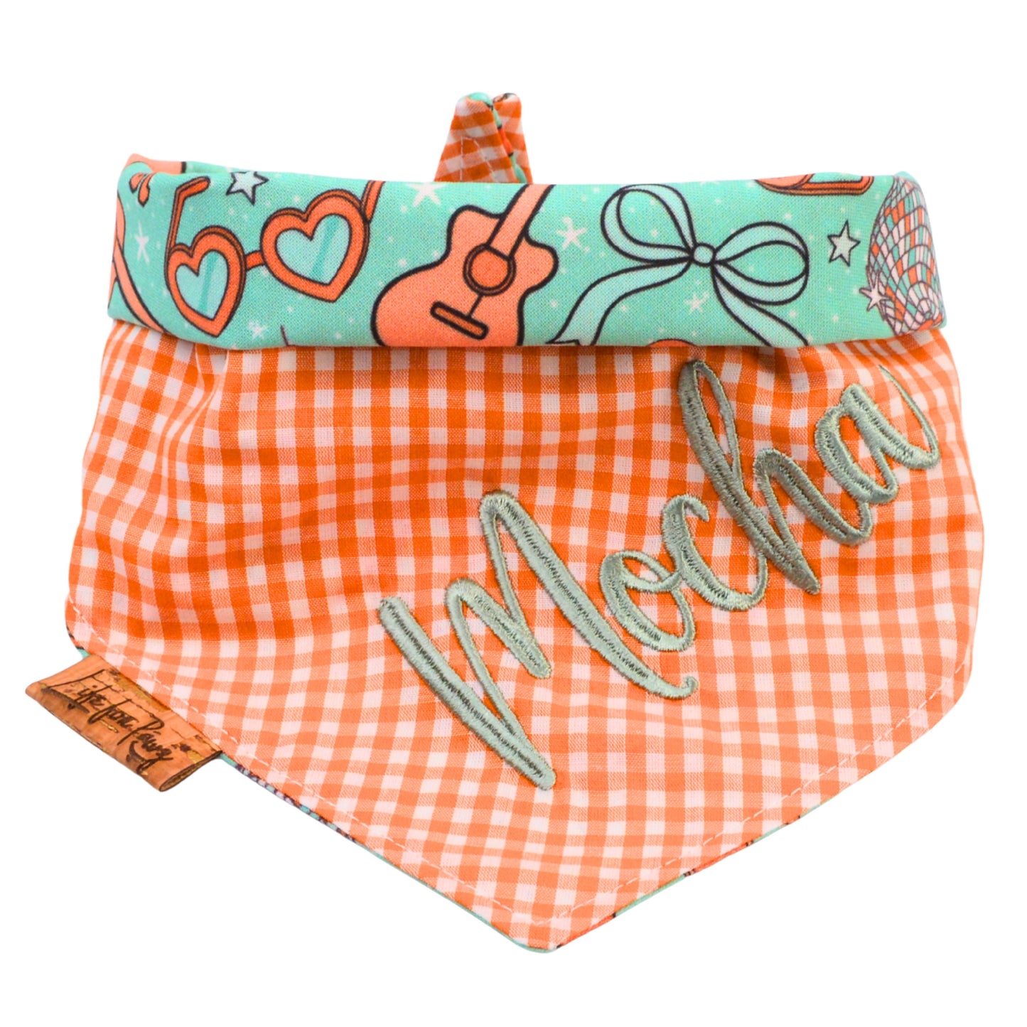 Musical & Plaid Tie & Snap Bandana