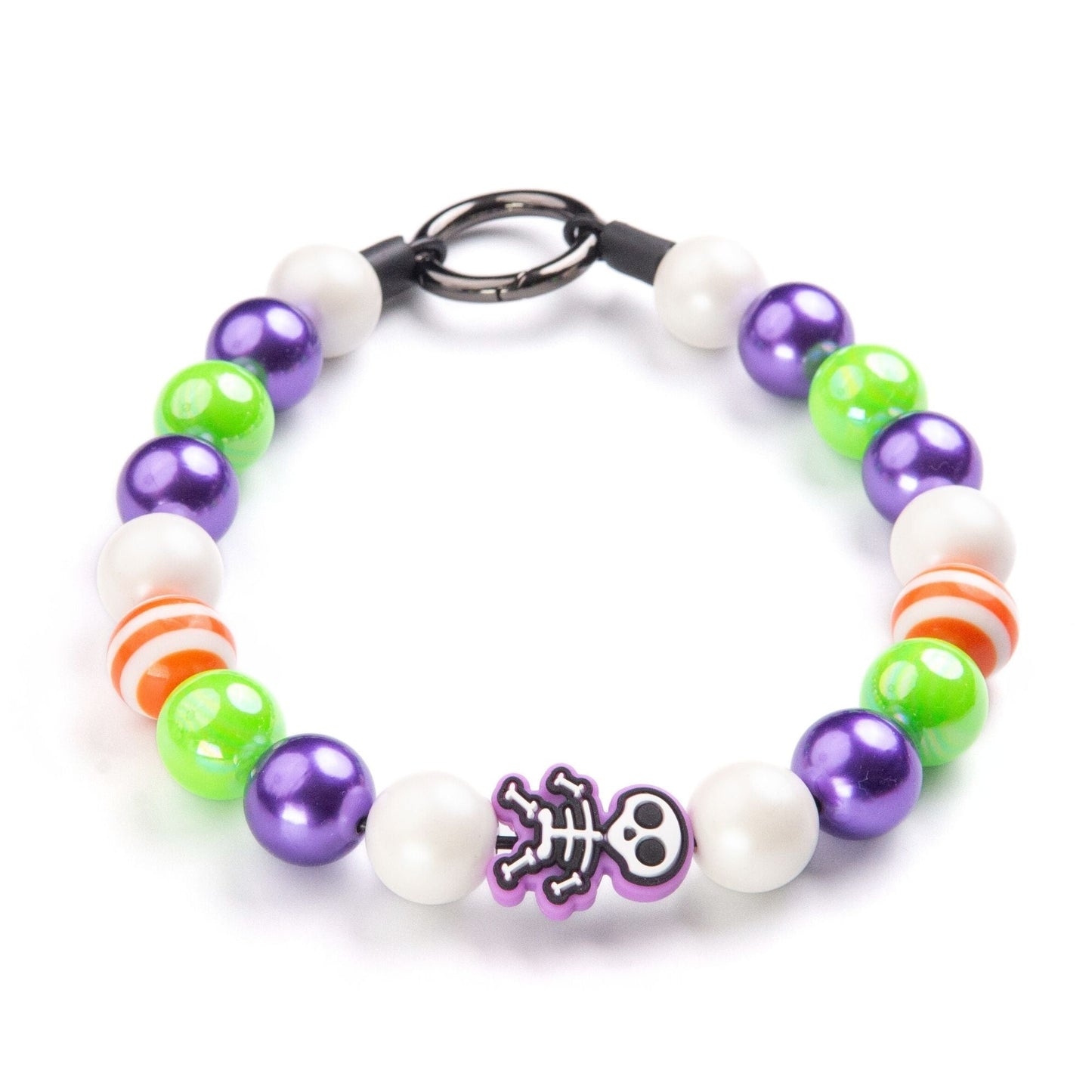 beaded dog necklace Halloween Skeleton Beaded Charm by Life for Pawz – Handmade for pets