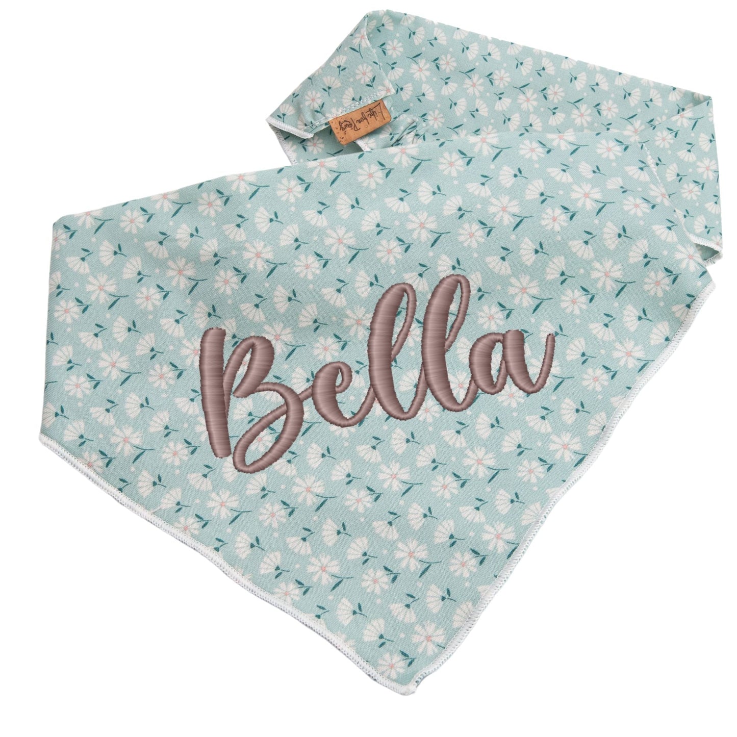 Dog bandana Blue Daisy Embroidered Scrunchie Dog Bandana - Life for Pawz -