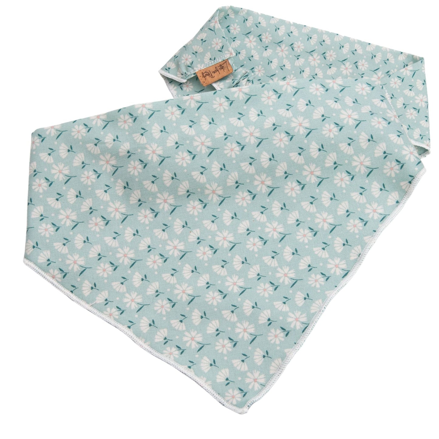 Dog bandana Blue Daisy Embroidered Scrunchie Dog Bandana - Life for Pawz -