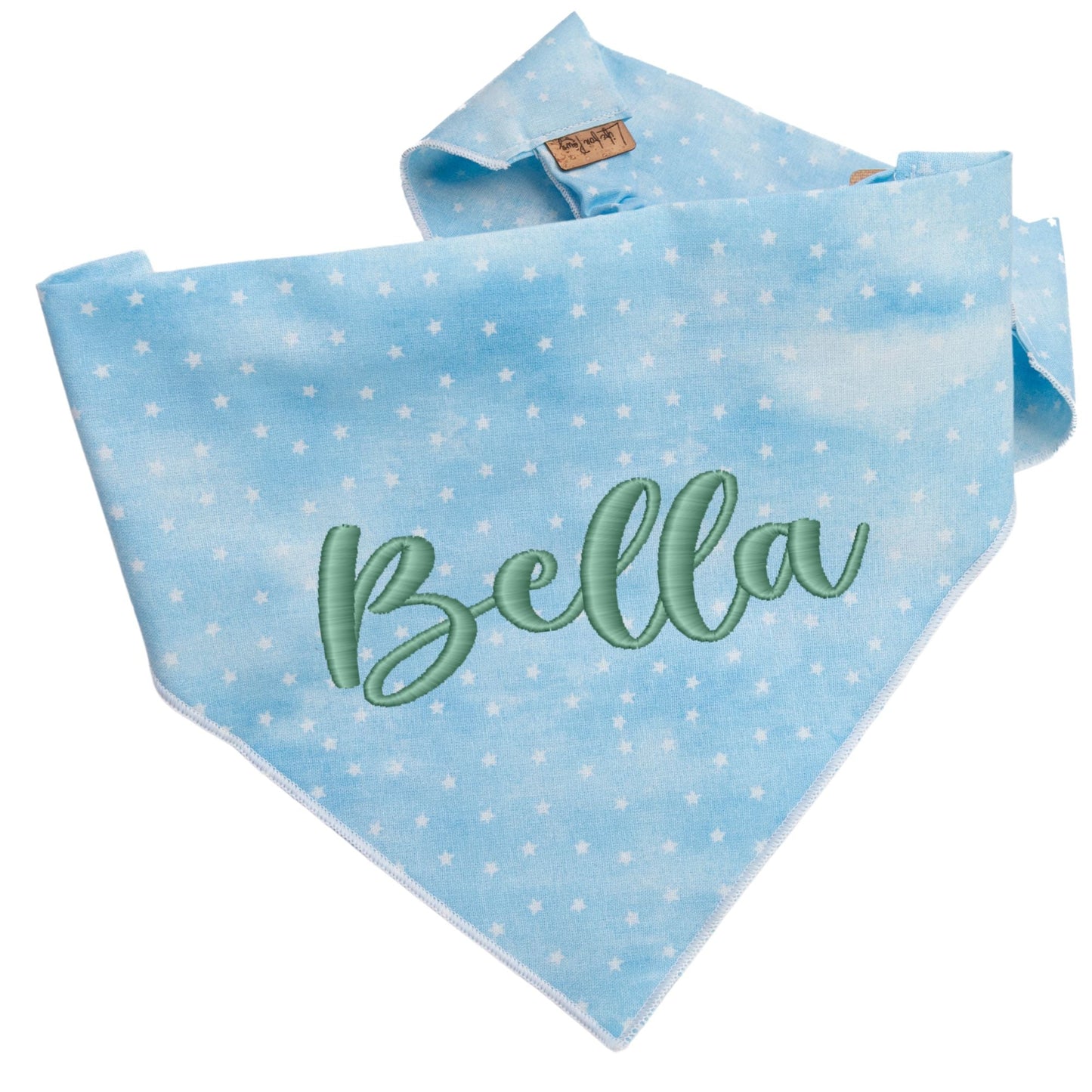 Dog bandana Blue Stars Embroidered Scrunchie Dog Bandana - Life for Pawz -