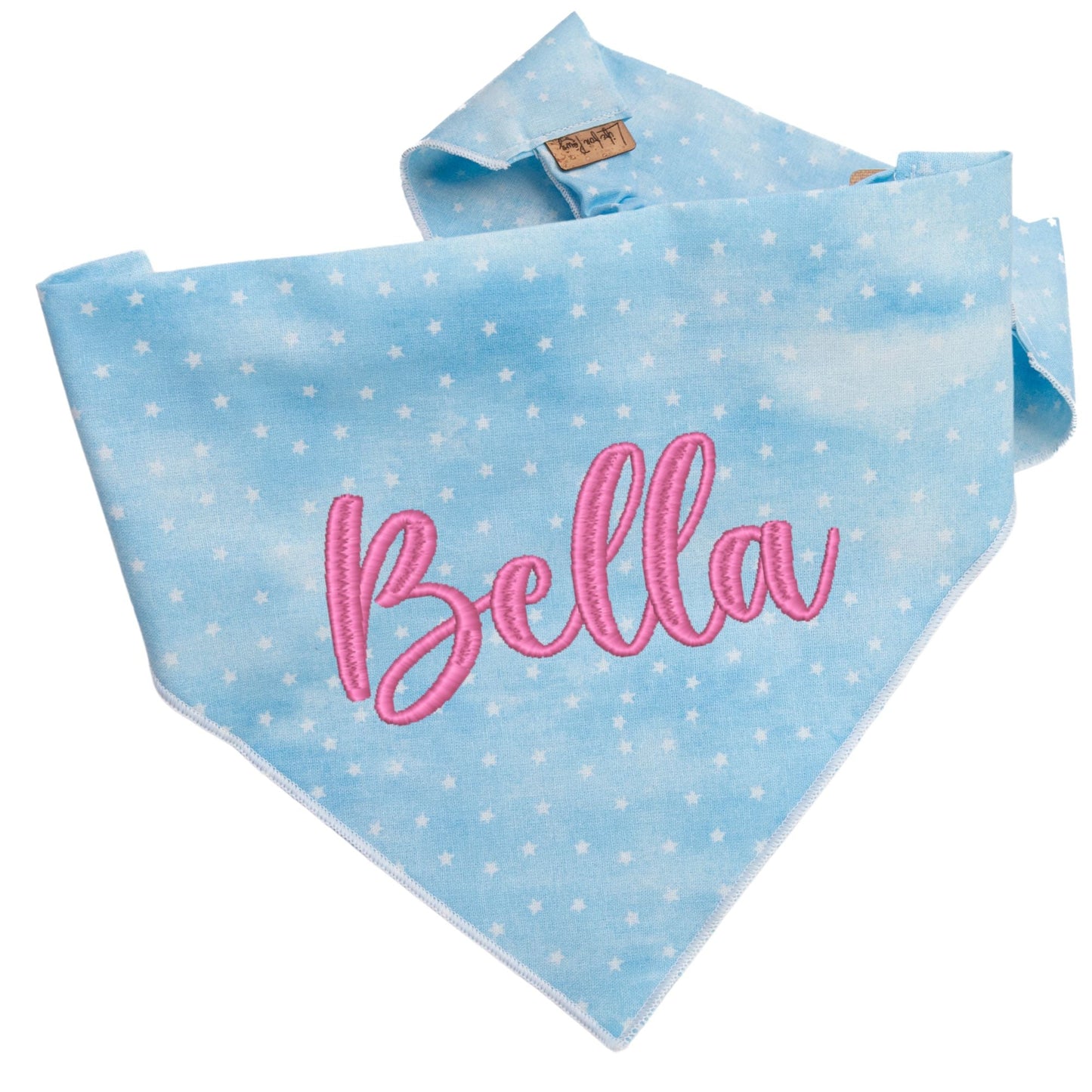 Dog bandana Blue Stars Embroidered Scrunchie Dog Bandana - Life for Pawz -