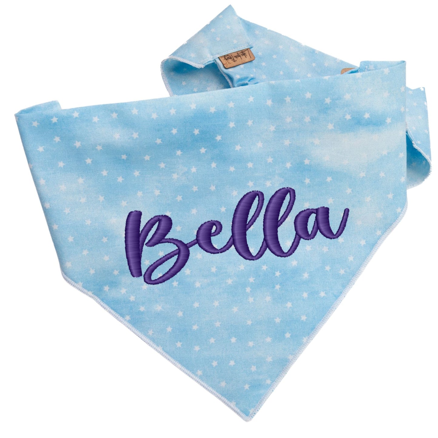 Dog bandana Blue Stars Embroidered Scrunchie Dog Bandana - Life for Pawz -