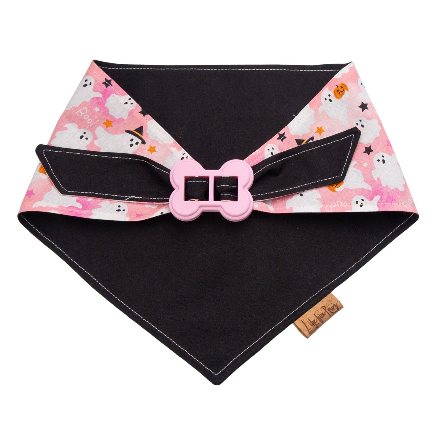 Bone Clasp Boo Crew Pink by Life for Pawz – Handmade for pets