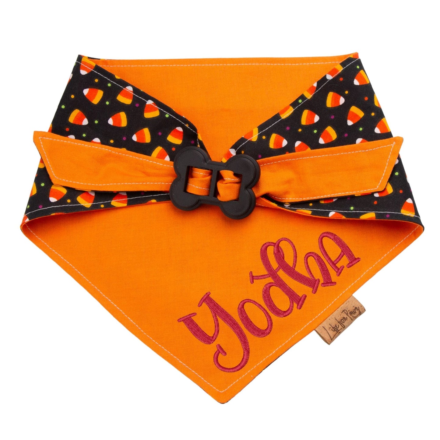 Bone Clasp Candy Corn Craze by Life for Pawz – Handmade for pets