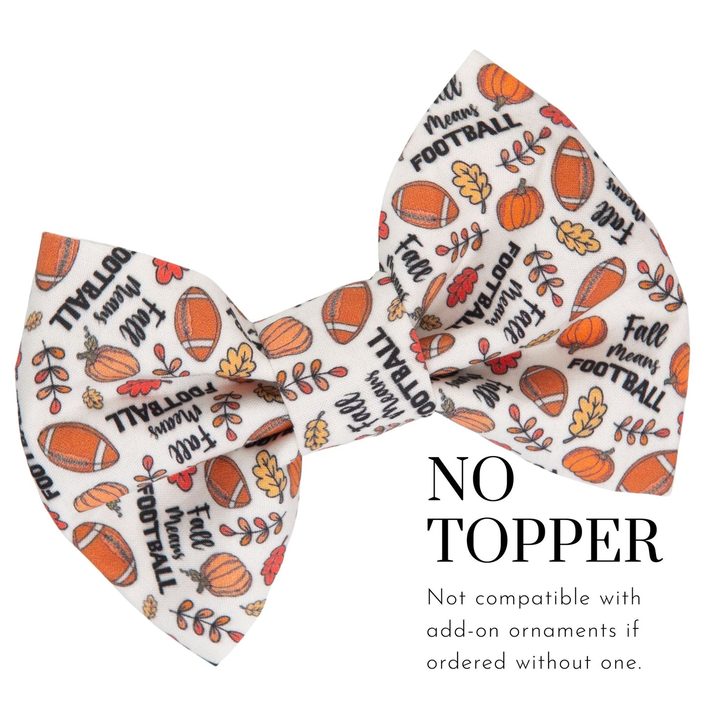 Bowtie Fall Football Text Bowtie by Life for Pawz – Handmade for pets