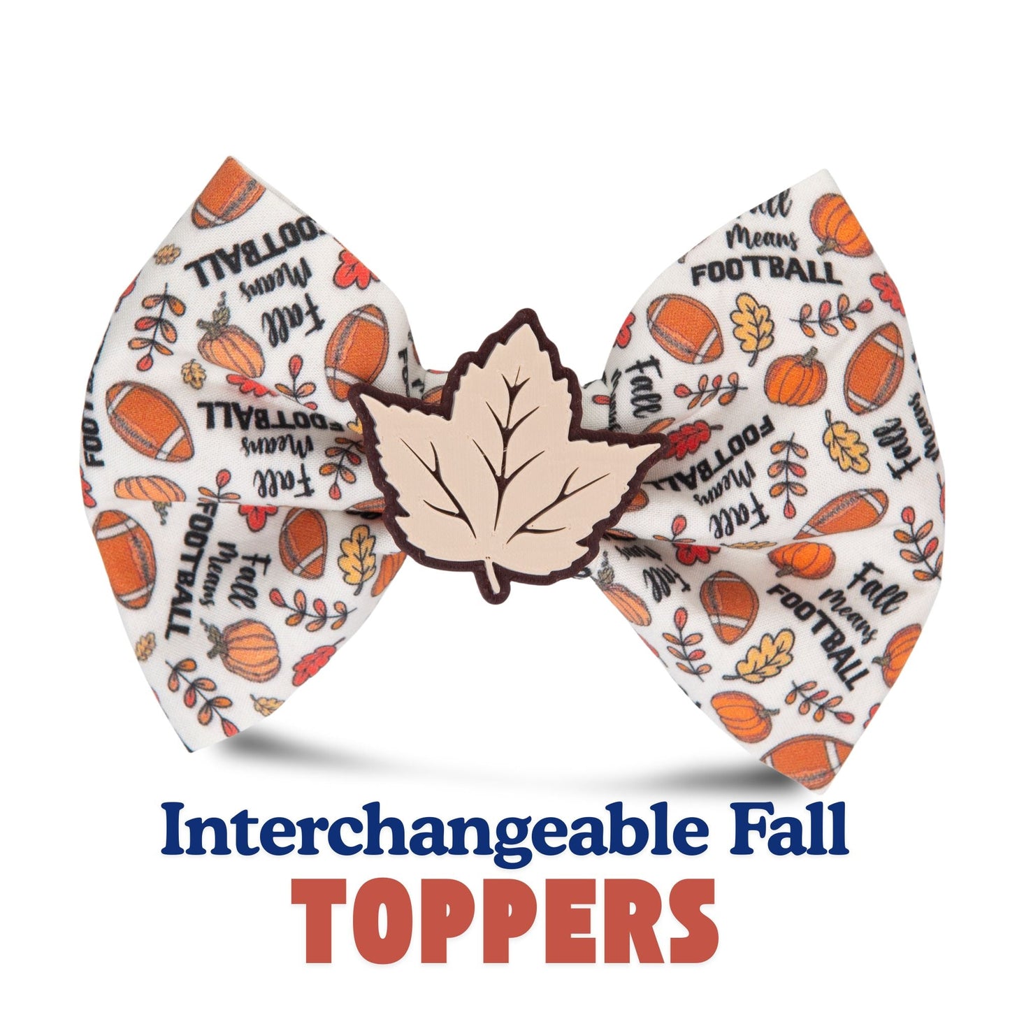 Bowtie Fall Football Text Bowtie by Life for Pawz – Handmade for pets