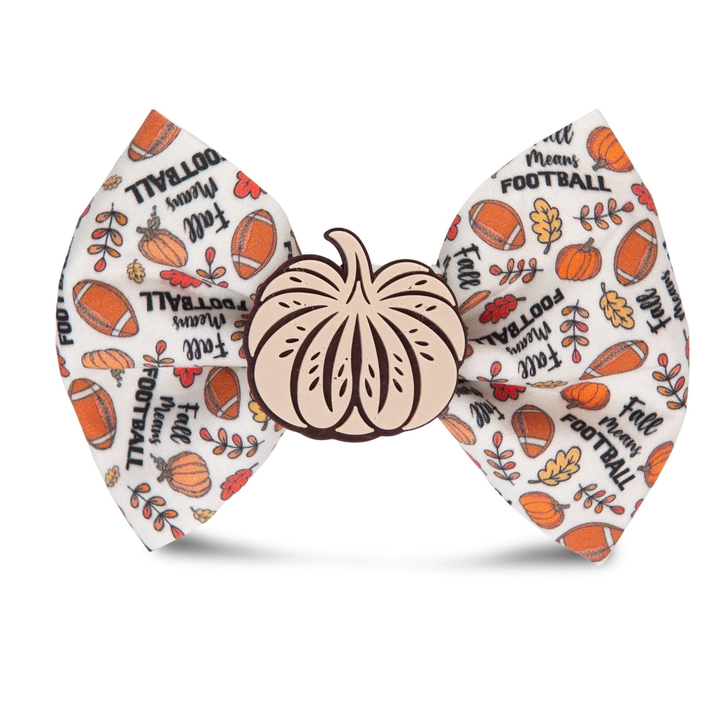 Bowtie Fall Football Text Bowtie by Life for Pawz – Handmade for pets