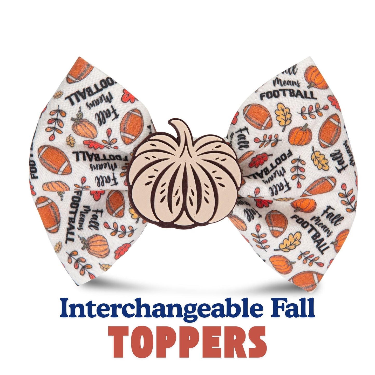 Bowtie Fall Football Text Bowtie by Life for Pawz – Handmade for pets