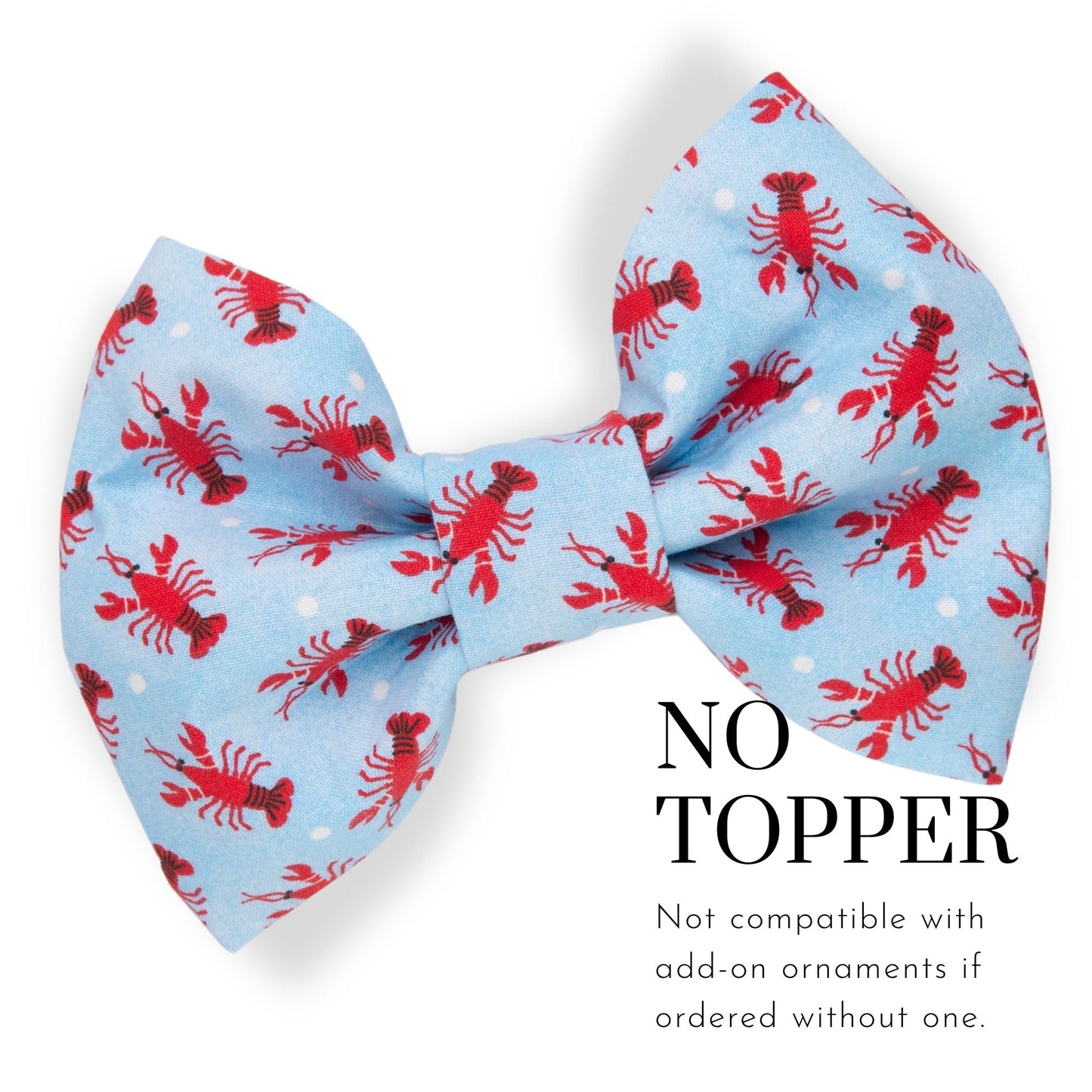 Bowtie Lobster Oversized Bow with Initial by Life for Pawz – Handmade for pets