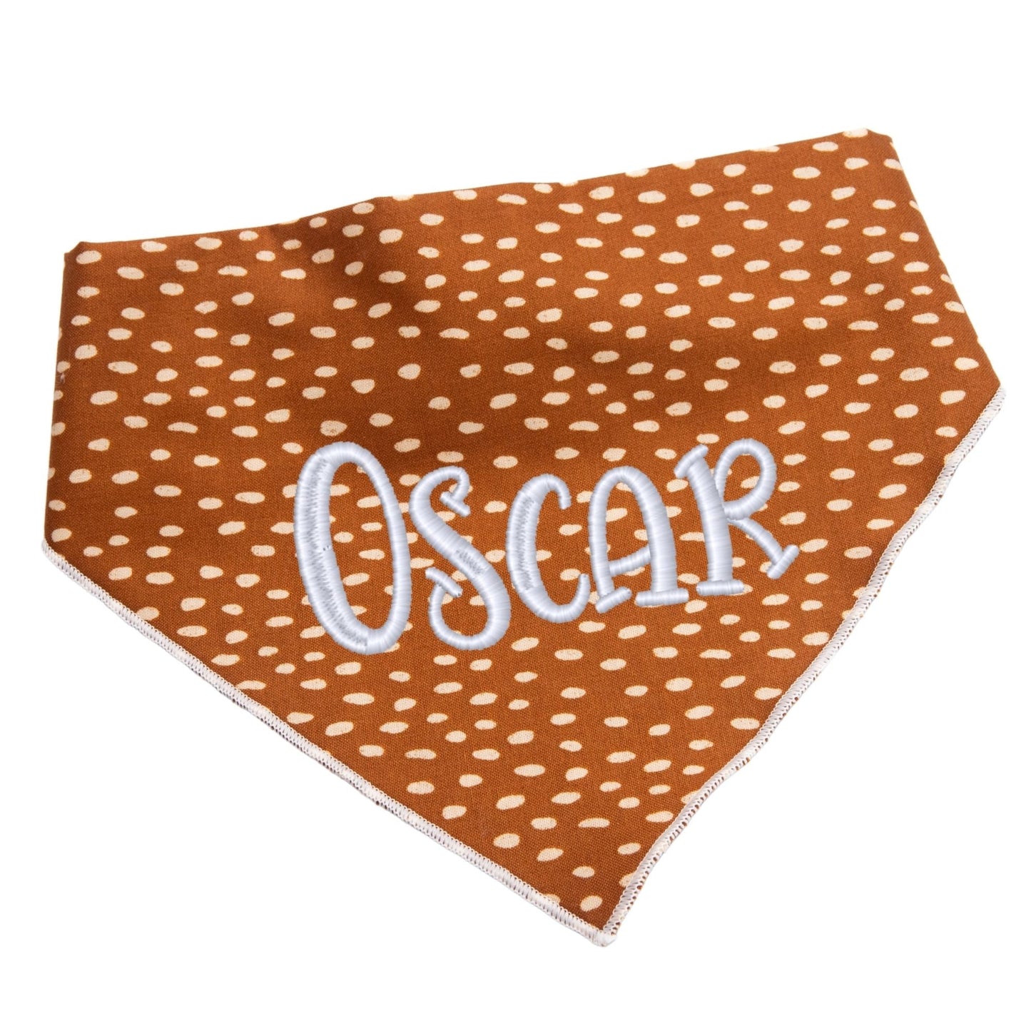 Dog bandana Brown Speckle Embroidered Scrunchie Dog Bandana - Life for Pawz -