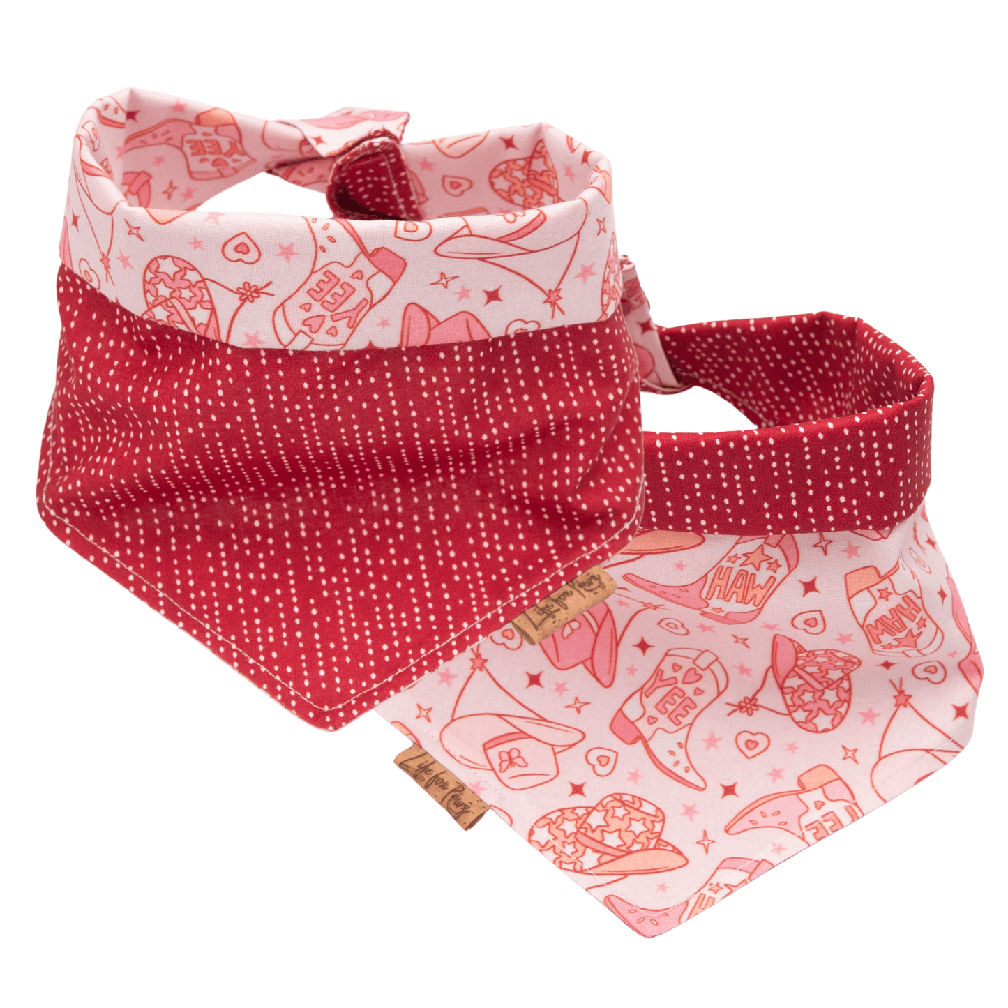 Dog bandana Cowboy Cowgirl Dog Outfit Reversible Dog Bandana - Life for Pawz - Reversible Dog Bandana
