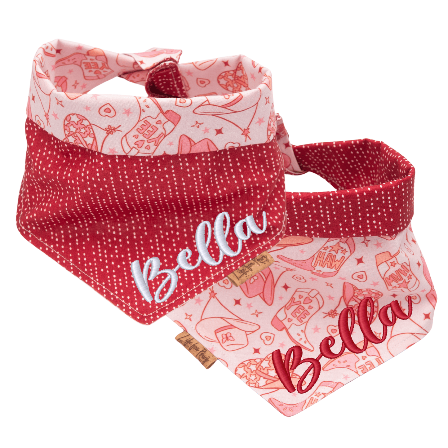 Dog bandana Cowboy Cowgirl Dog Outfit Reversible Dog Bandana - Life for Pawz - Reversible Dog Bandana