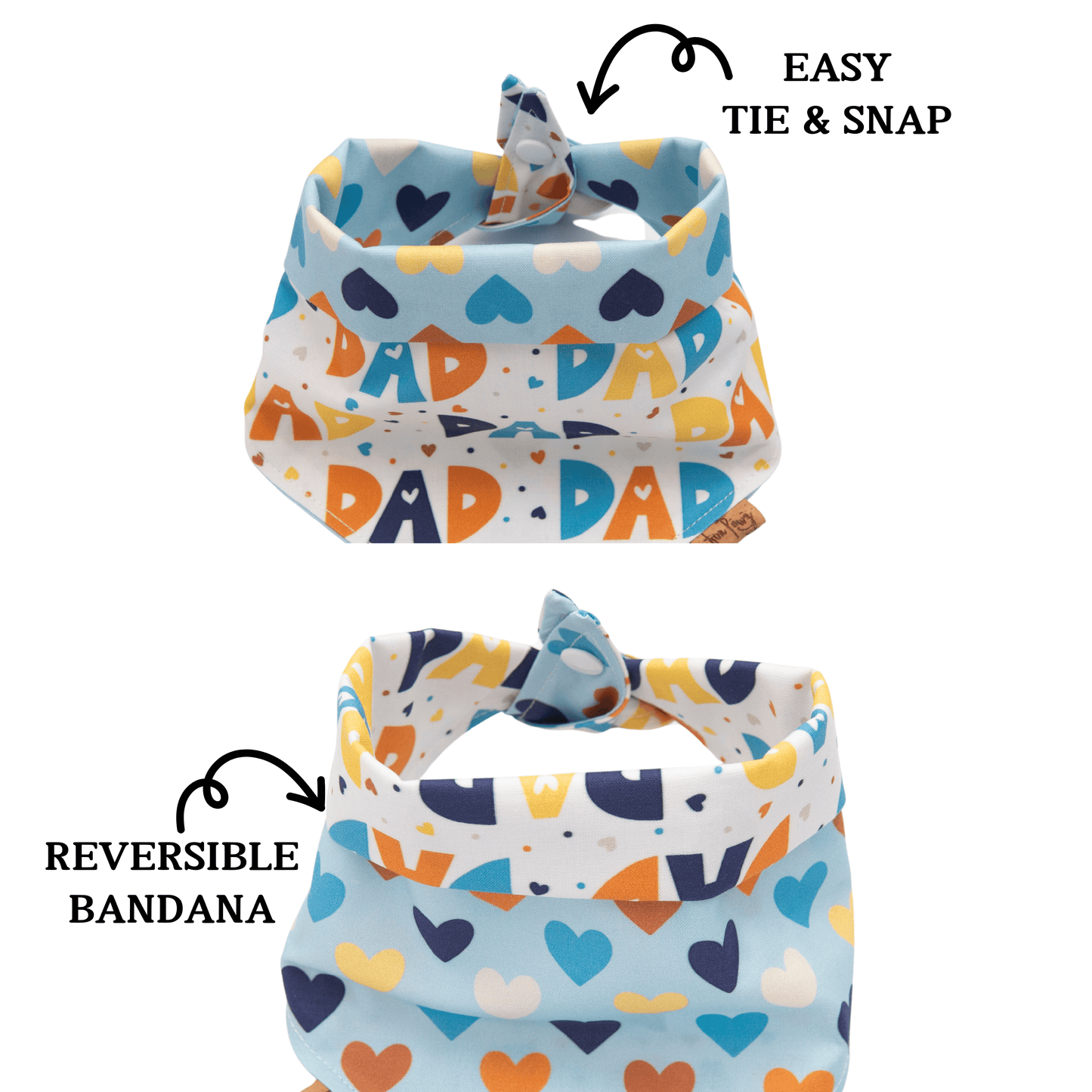 Dog bandana Custom Father’s Day Dog Bandana - Life for Pawz - Reversible Dog Bandana