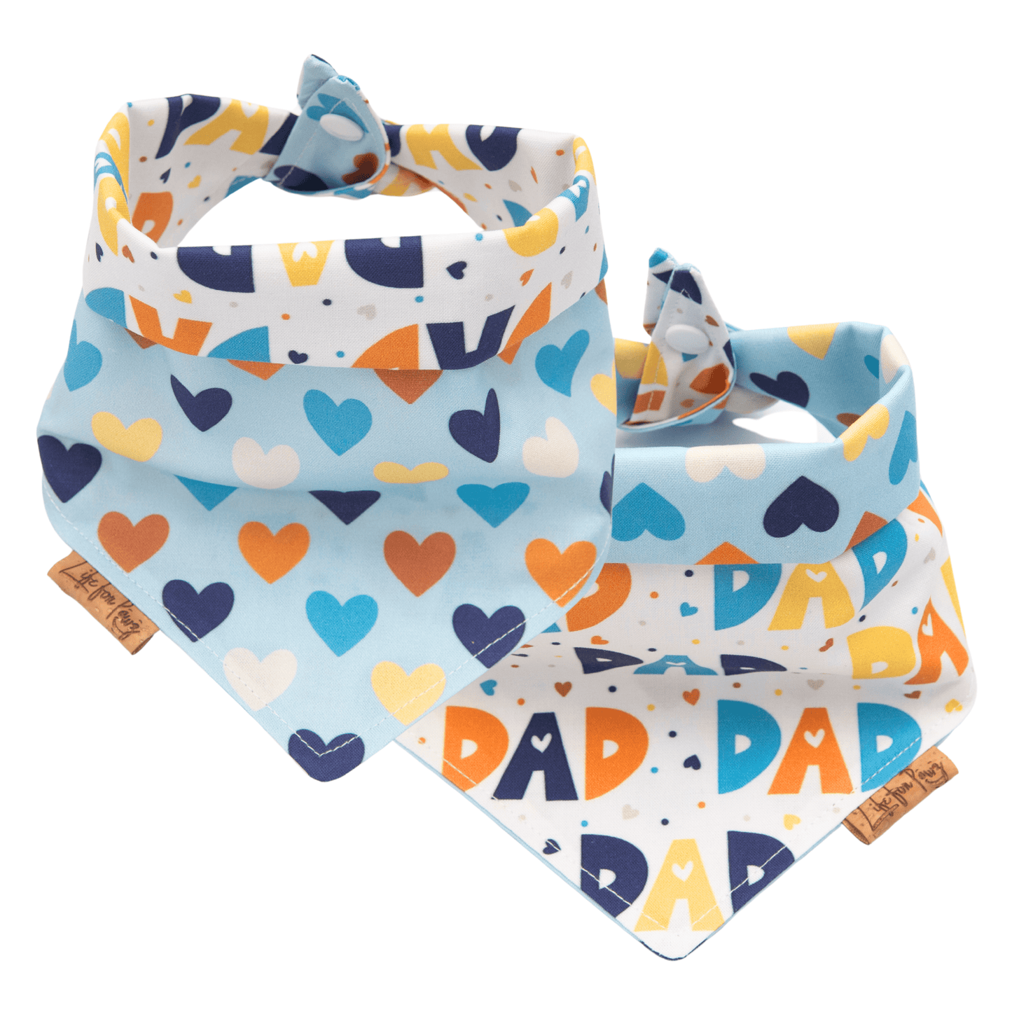 Dog bandana Custom Father’s Day Dog Bandana - Life for Pawz - Reversible Dog Bandana