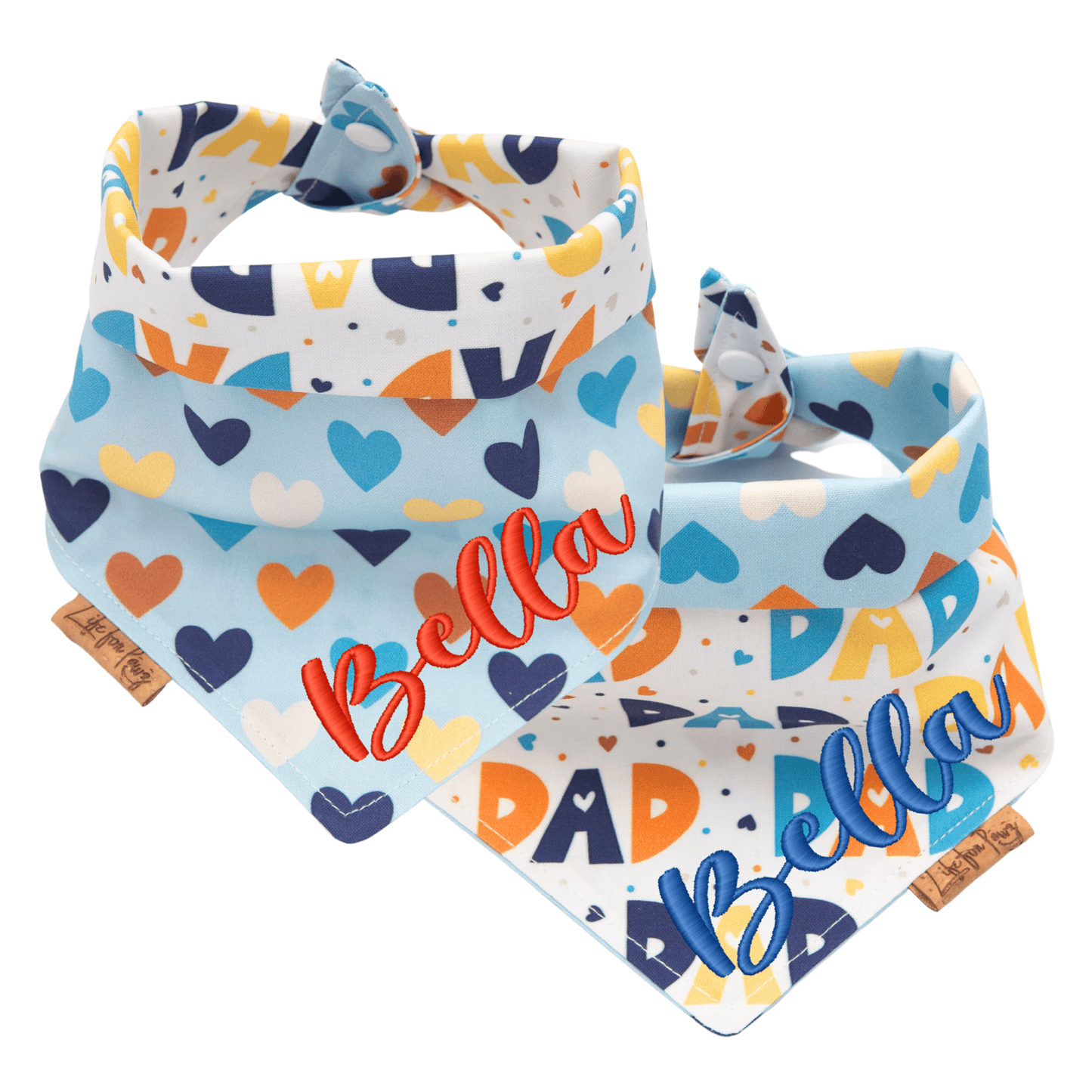 Dog bandana Custom Father’s Day Dog Bandana - Life for Pawz - Reversible Dog Bandana
