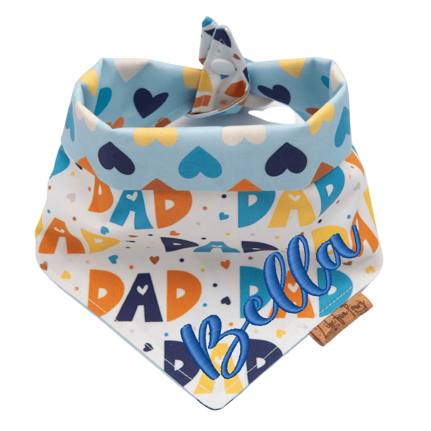 Dog bandana Custom Father’s Day Dog Bandana - Life for Pawz - Reversible Dog Bandana