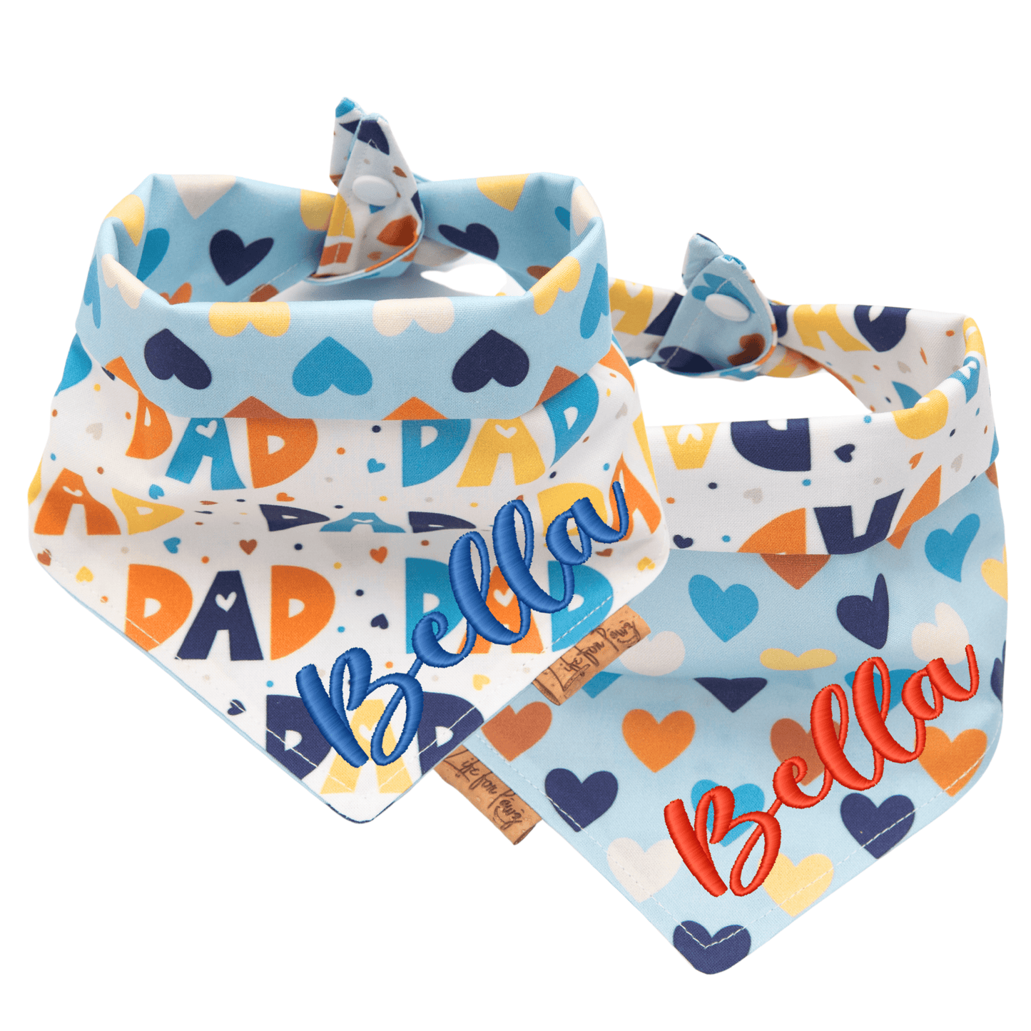Dog bandana Custom Father’s Day Dog Bandana - Life for Pawz - Reversible Dog Bandana