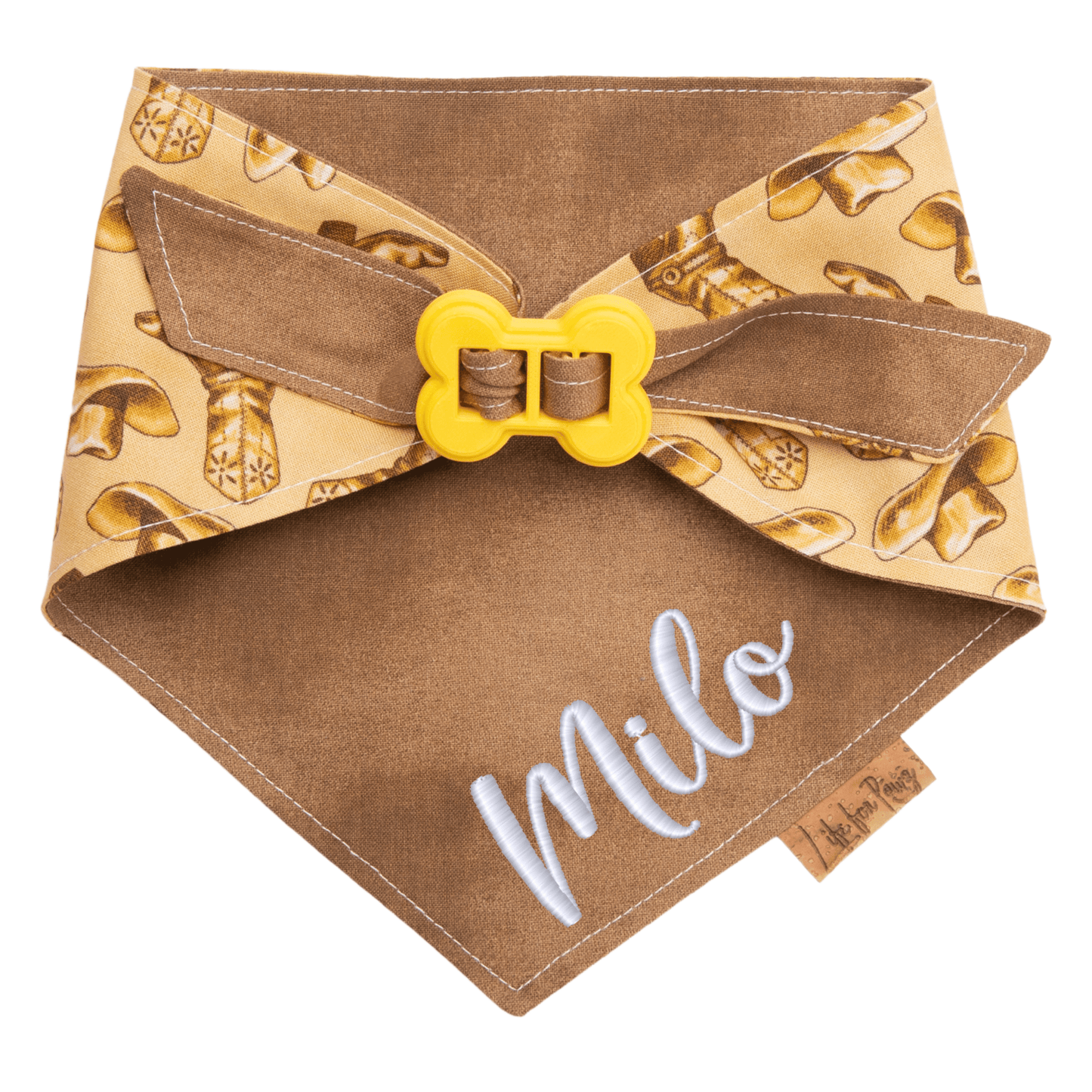 Dog bandana Easy Tie Cowboy Dog Bandana - Life for Pawz - Bone Clasp