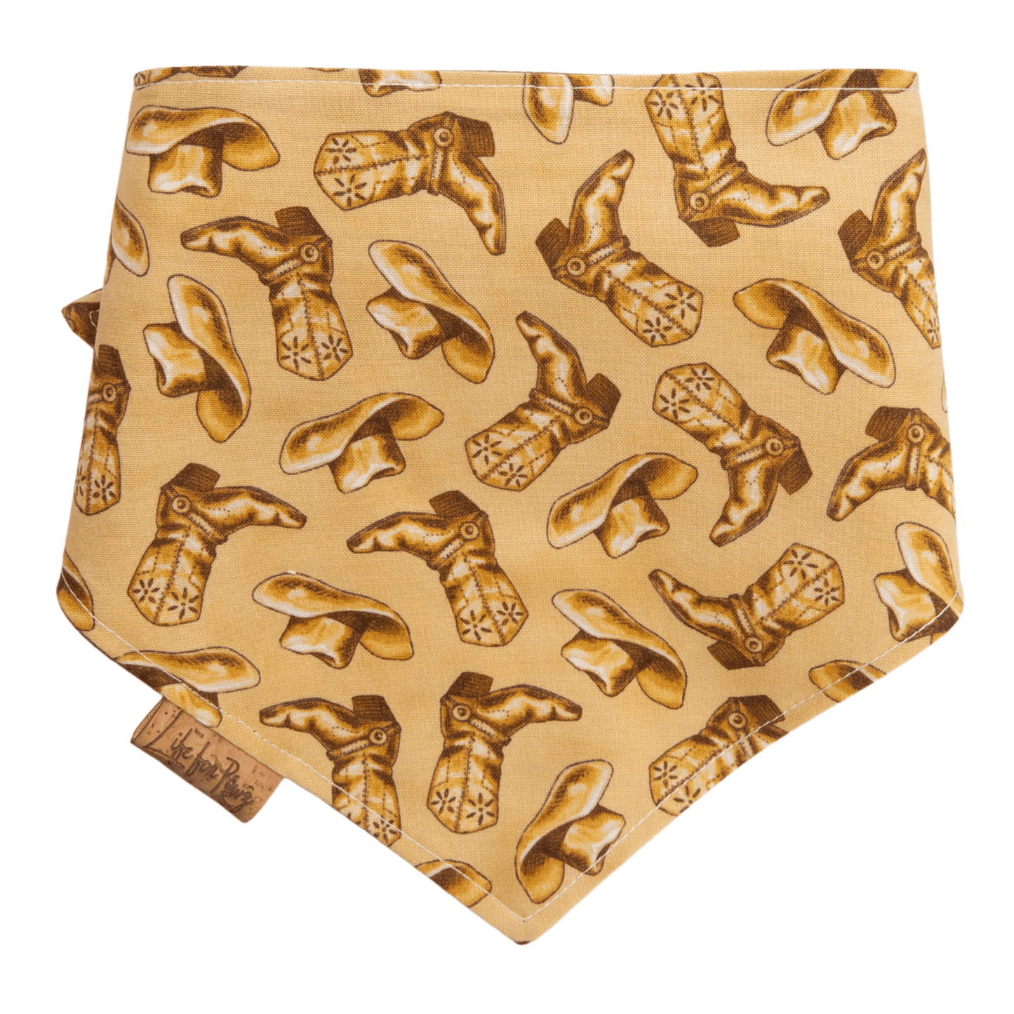 Dog bandana Easy Tie Cowboy Dog Bandana - Life for Pawz - Bone Clasp