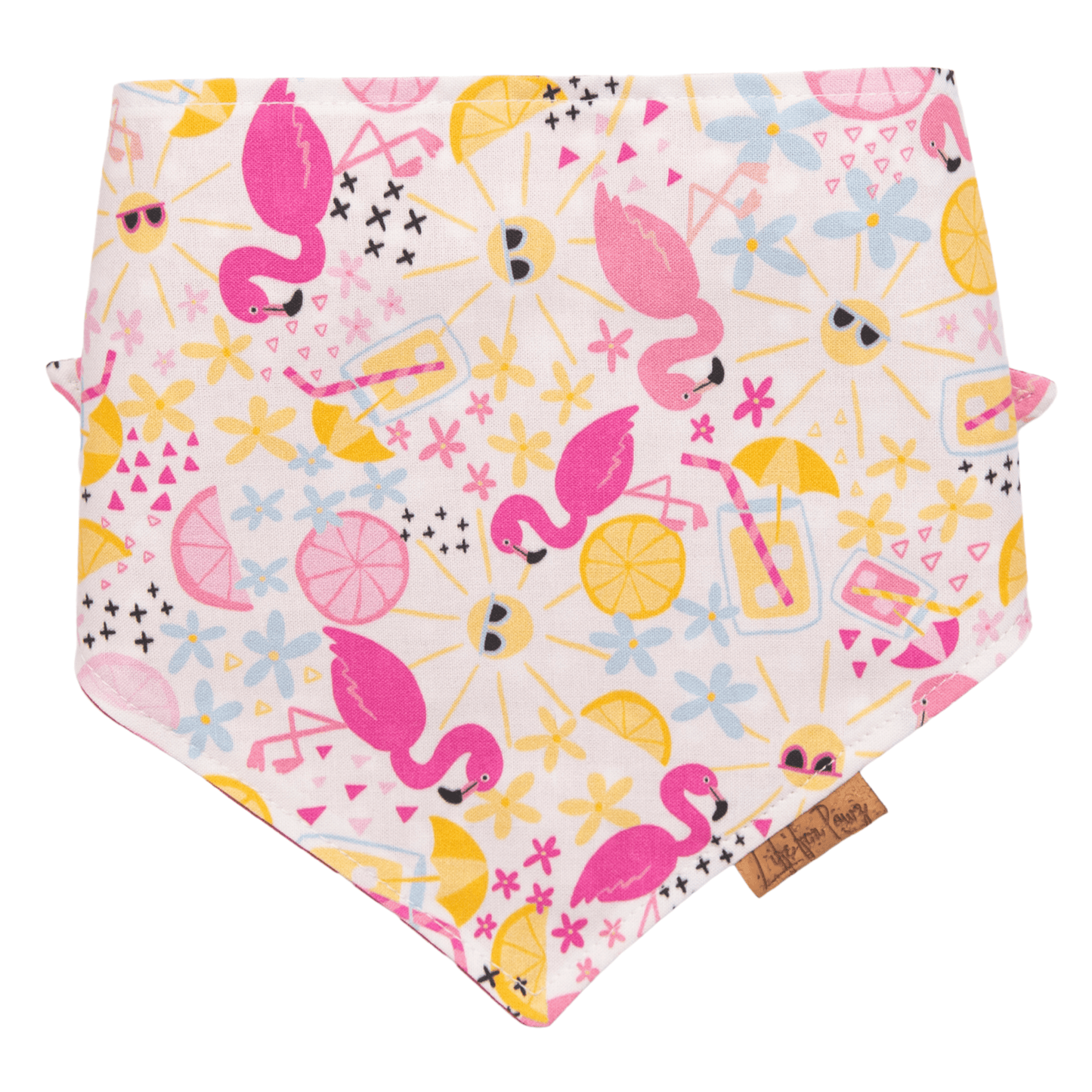 Dog bandana Flamingo & Pink Dot Dog Bandana - Life for Pawz - Bone Clasp