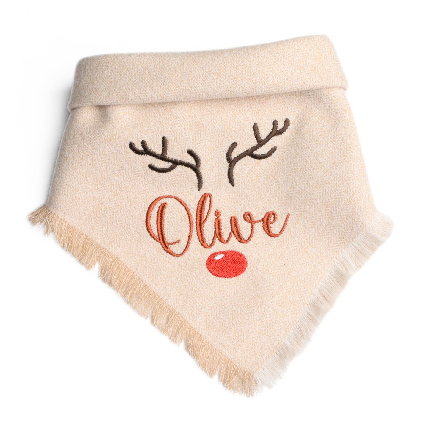 Flannel Bandanas Reindeer Flannel Dog Bandana by Life for Pawz – Handmade for pets