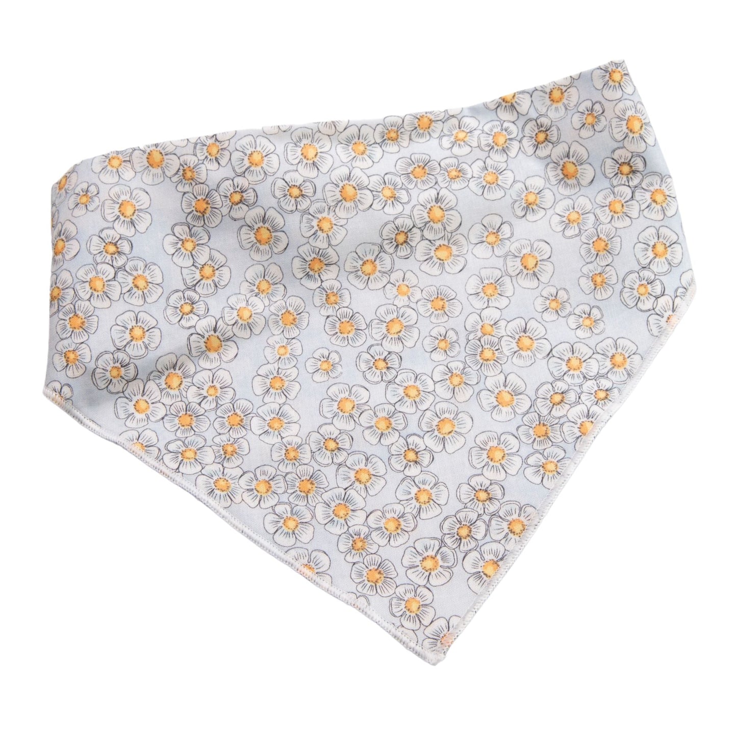 Dog bandana Gray Daisy Embroidered Scrunchie Dog Bandana - Life for Pawz -