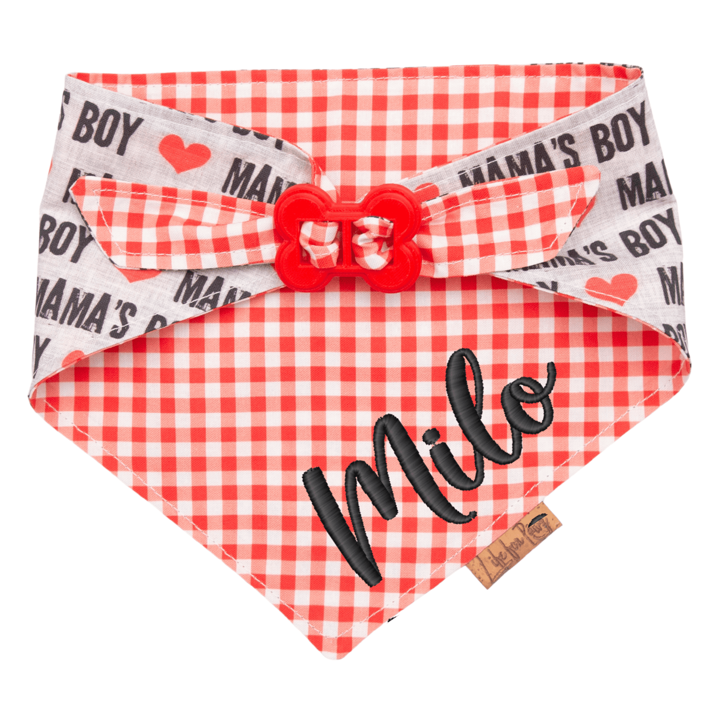 Dog bandana Mama’s Boy style - Life for Pawz - Bone Clasp