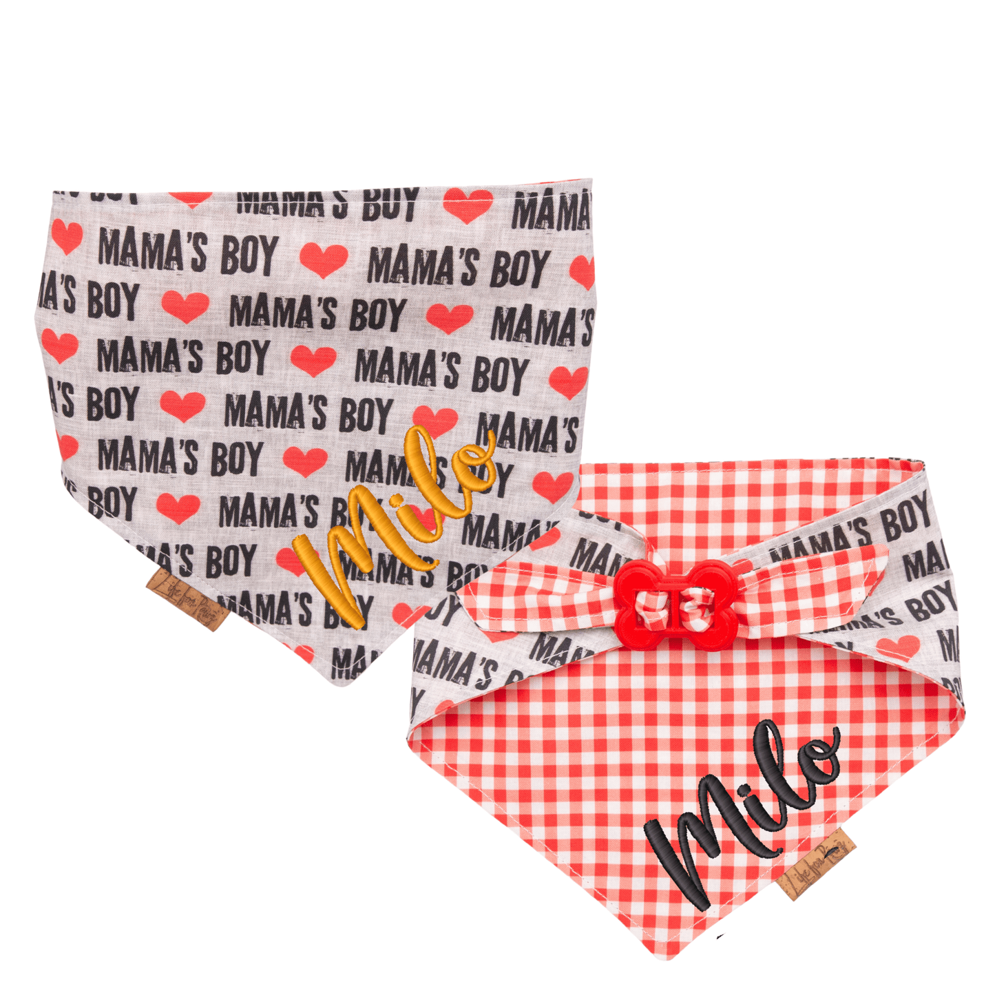 Dog bandana Mama’s Boy style - Life for Pawz - Bone Clasp
