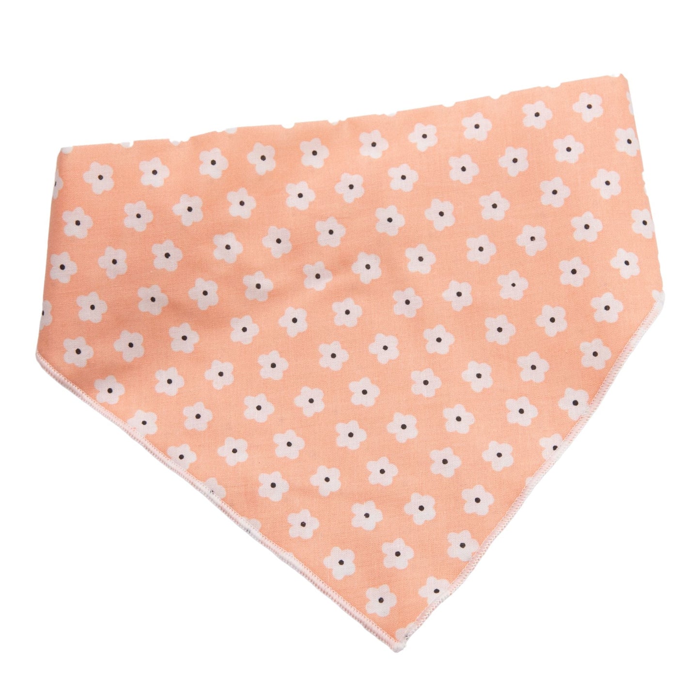 Dog bandana Peach Floral Embroidered Scrunchie Dog Bandana - Life for Pawz -