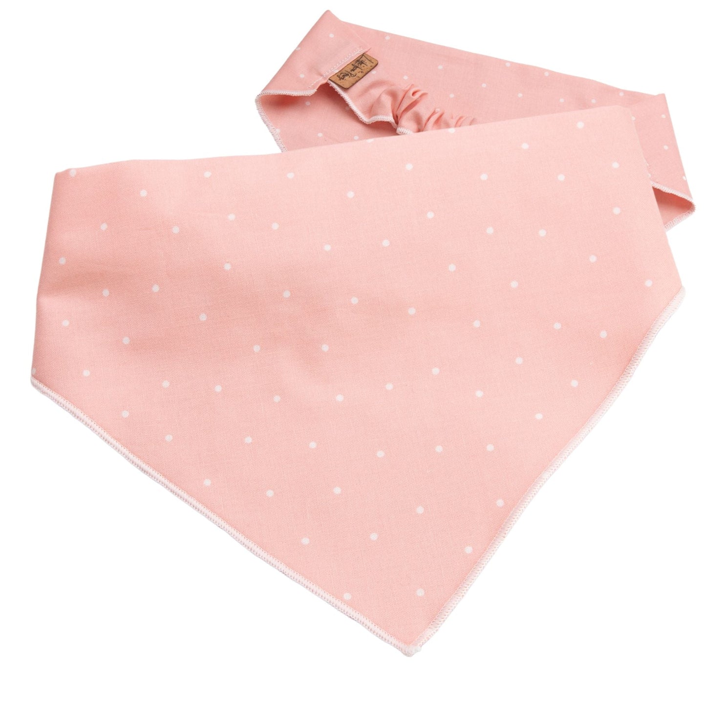 Dog bandana Pink Polka Dot Embroidered Scrunchie Dog Bandana - Life for Pawz -