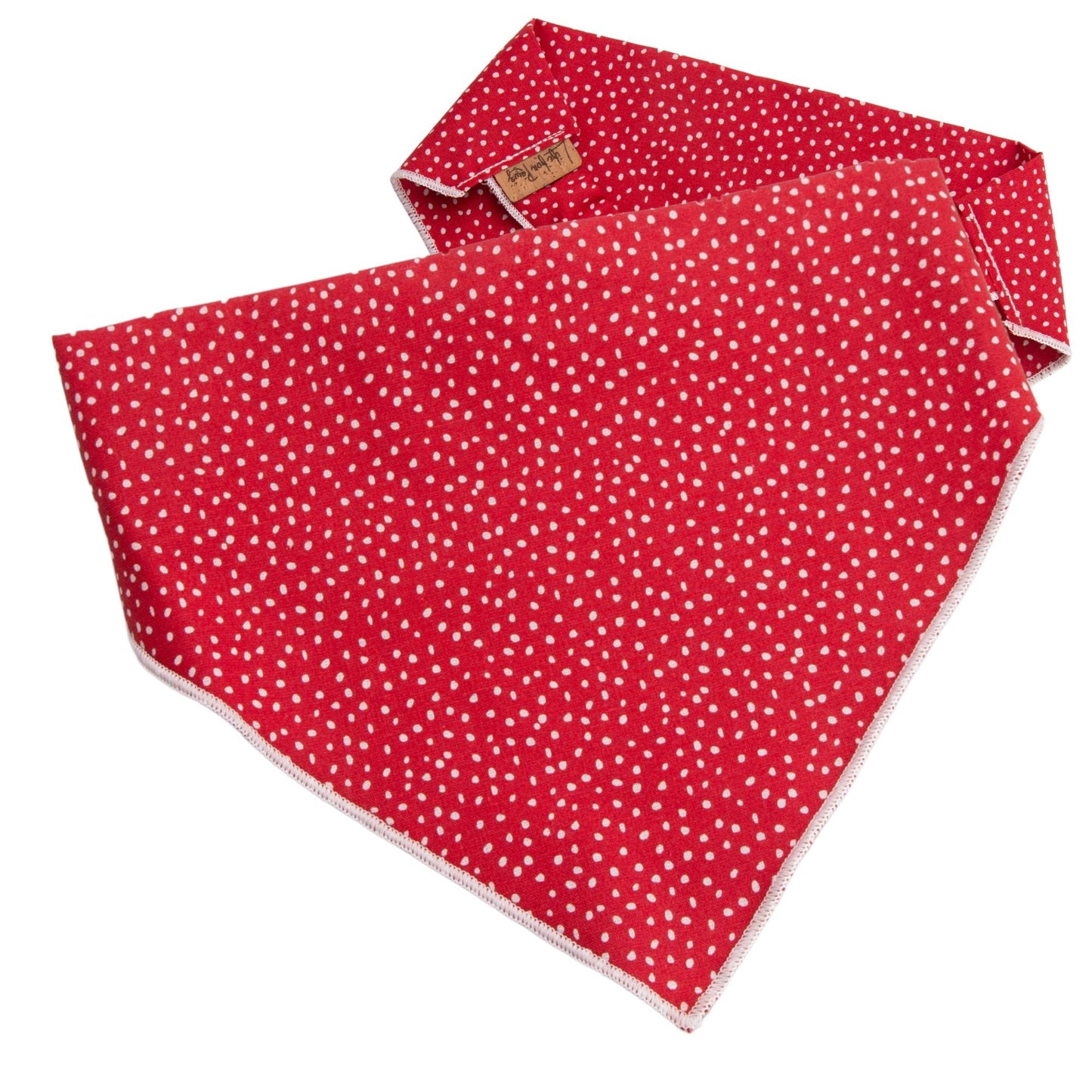 Dog bandana Red Polka Dot Embroidered Scrunchie Dog Bandana - Life for Pawz -