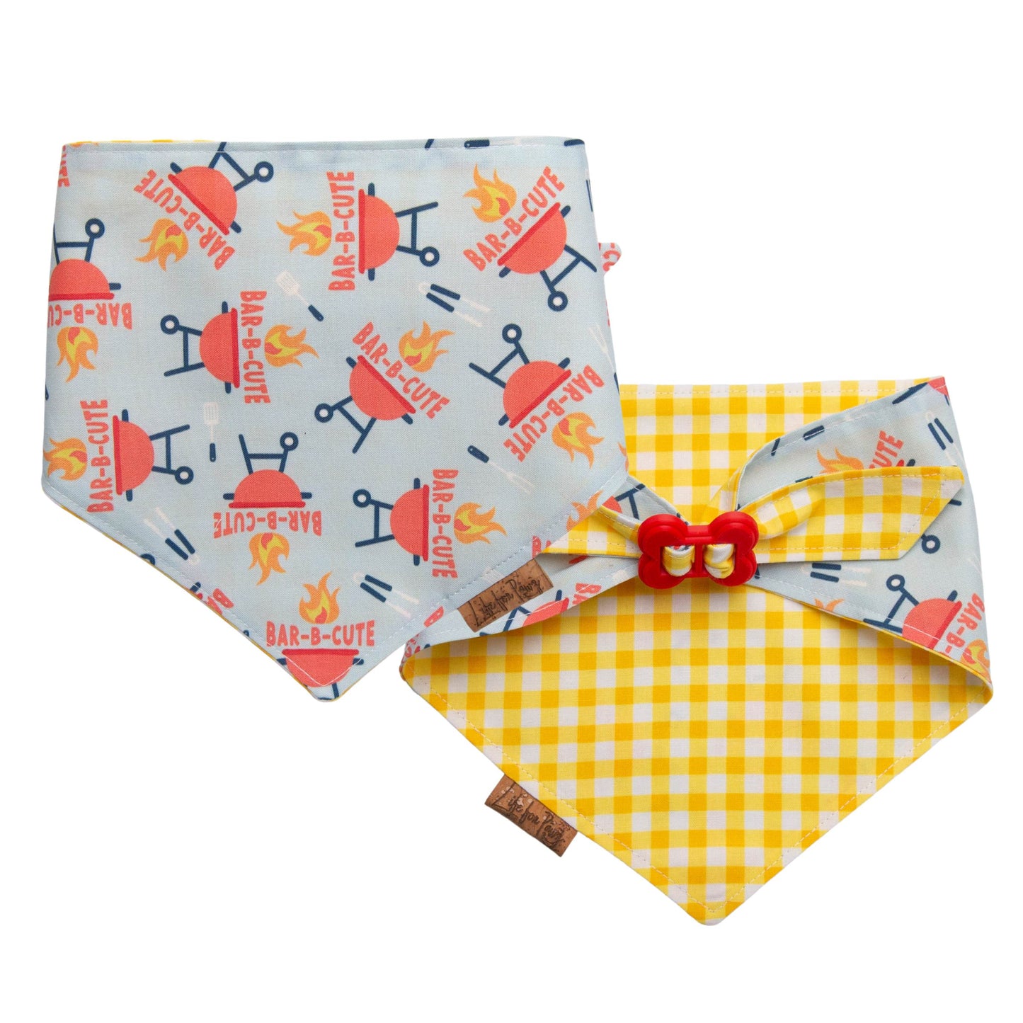 Dog bandana Reversible BAR - B - CUTE Dog Bandana - Life for Pawz - Bone Clasp