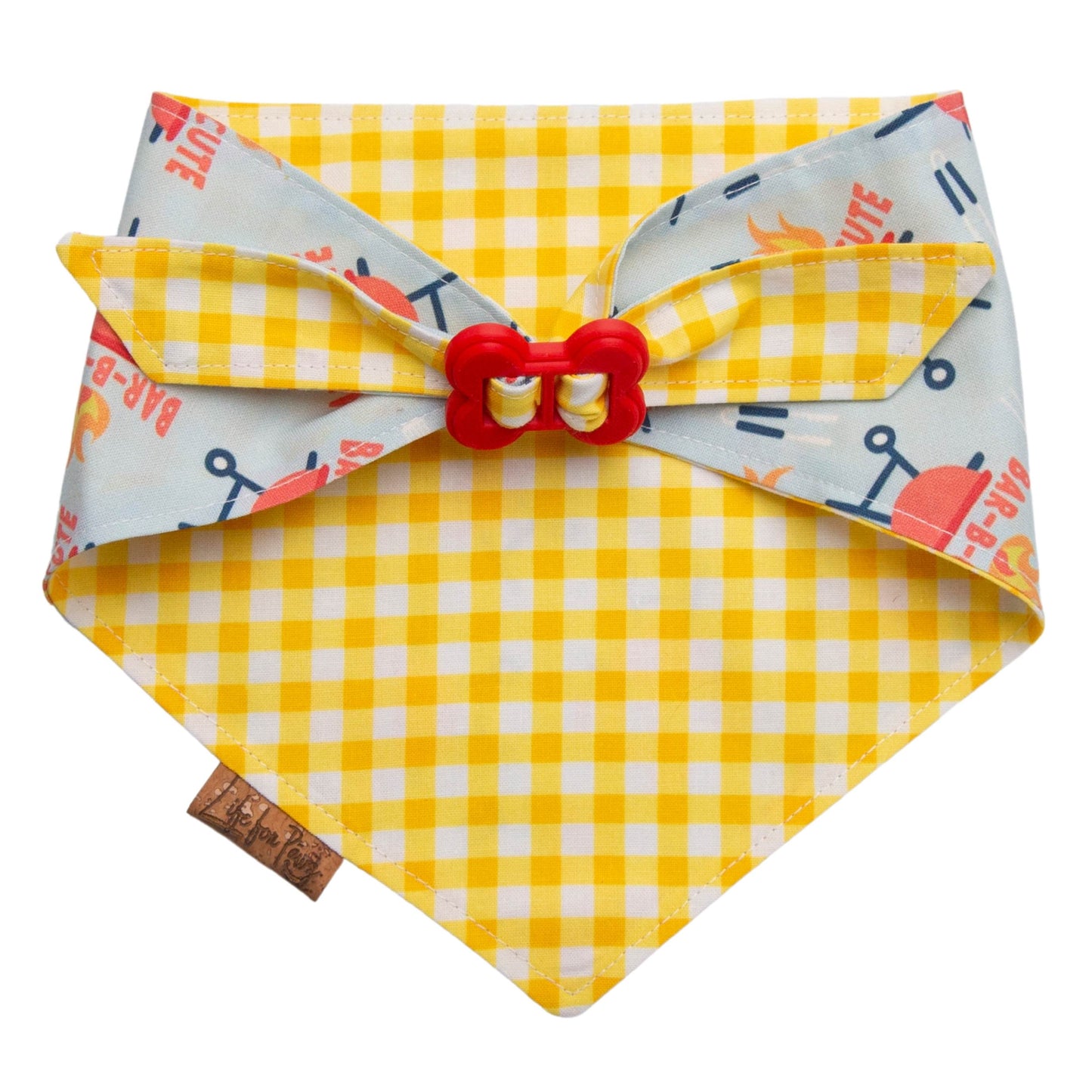 Dog bandana Reversible BAR - B - CUTE Dog Bandana - Life for Pawz - Bone Clasp