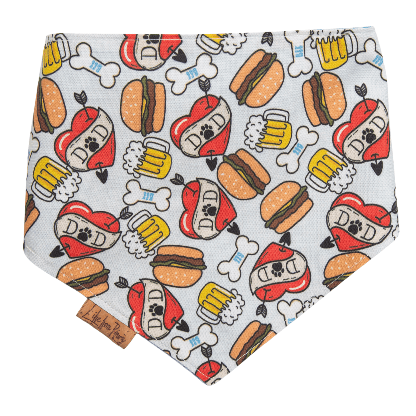 Dog bandana Reversible BBQ Dad Dog Bandana - Life for Pawz - Bone Clasp