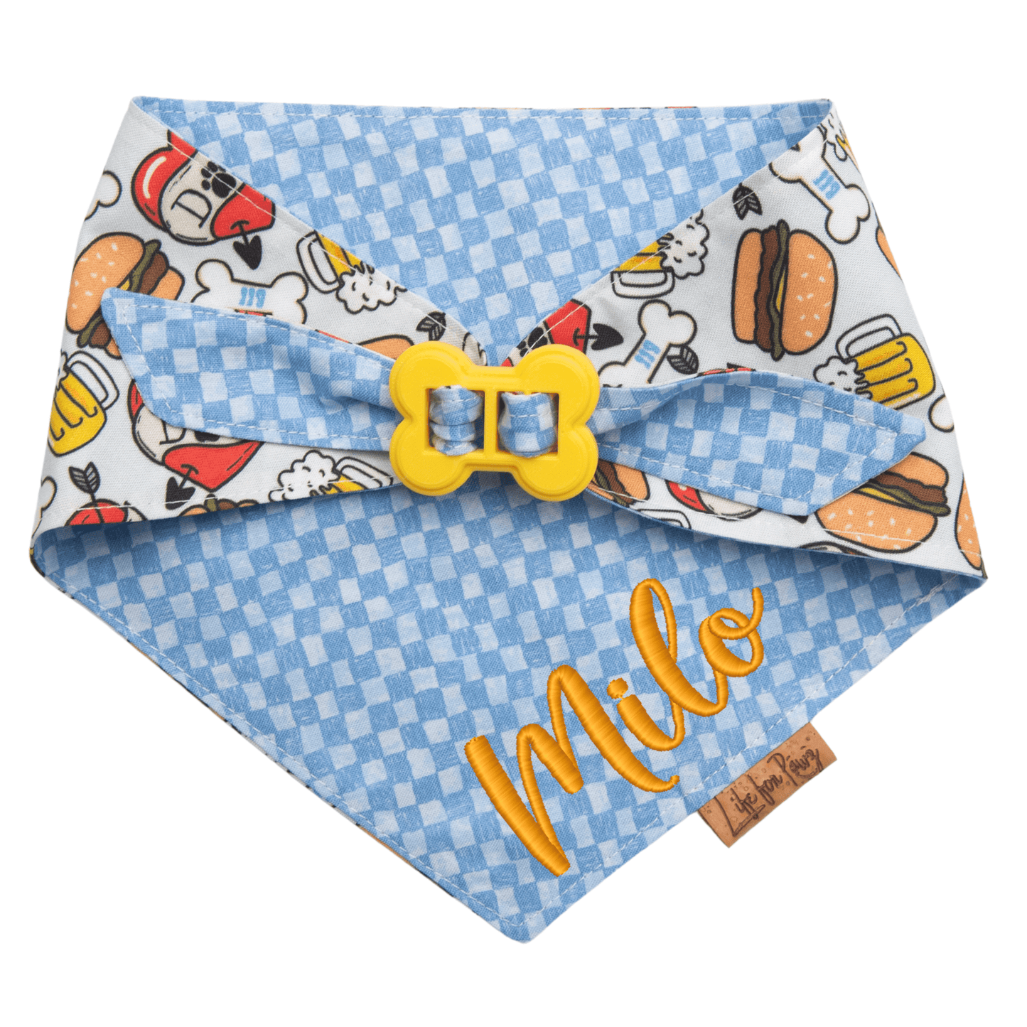 Dog bandana Reversible BBQ Dad Dog Bandana - Life for Pawz - Bone Clasp