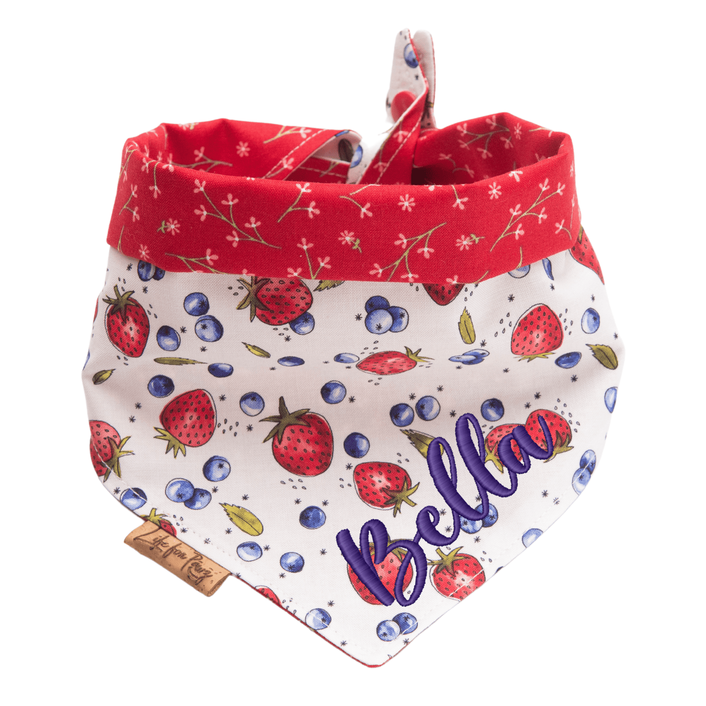 Dog bandana Reversible Berry Bloom Dog Bandana - Life for Pawz - Reversible Dog Bandana