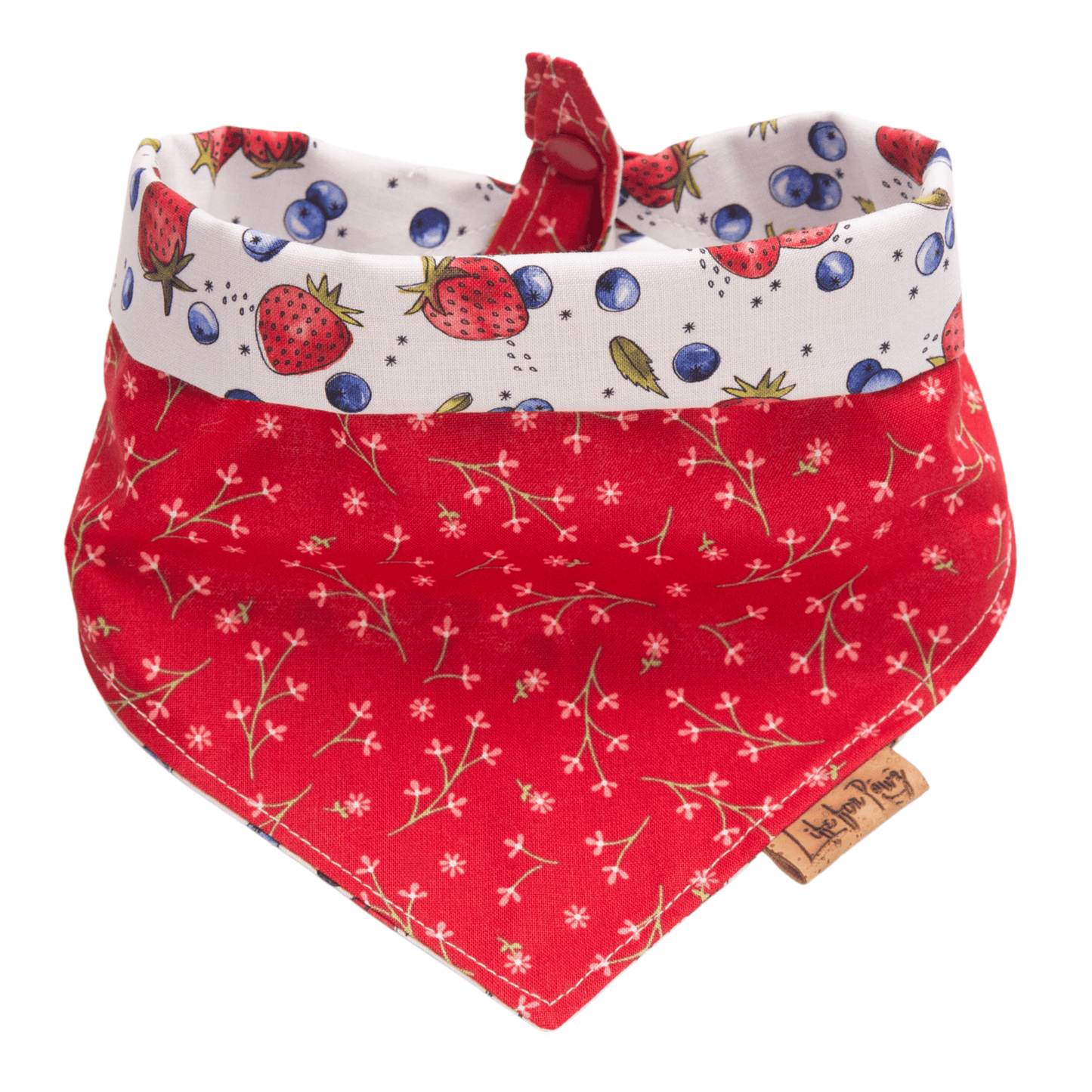 Dog bandana Reversible Berry Bloom Dog Bandana - Life for Pawz - Reversible Dog Bandana