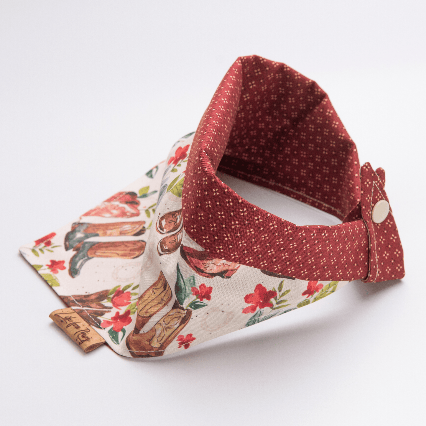 Dog bandana Reversible Cowboy Boots Dog Bandana - Life for Pawz - Reversible Dog Bandana