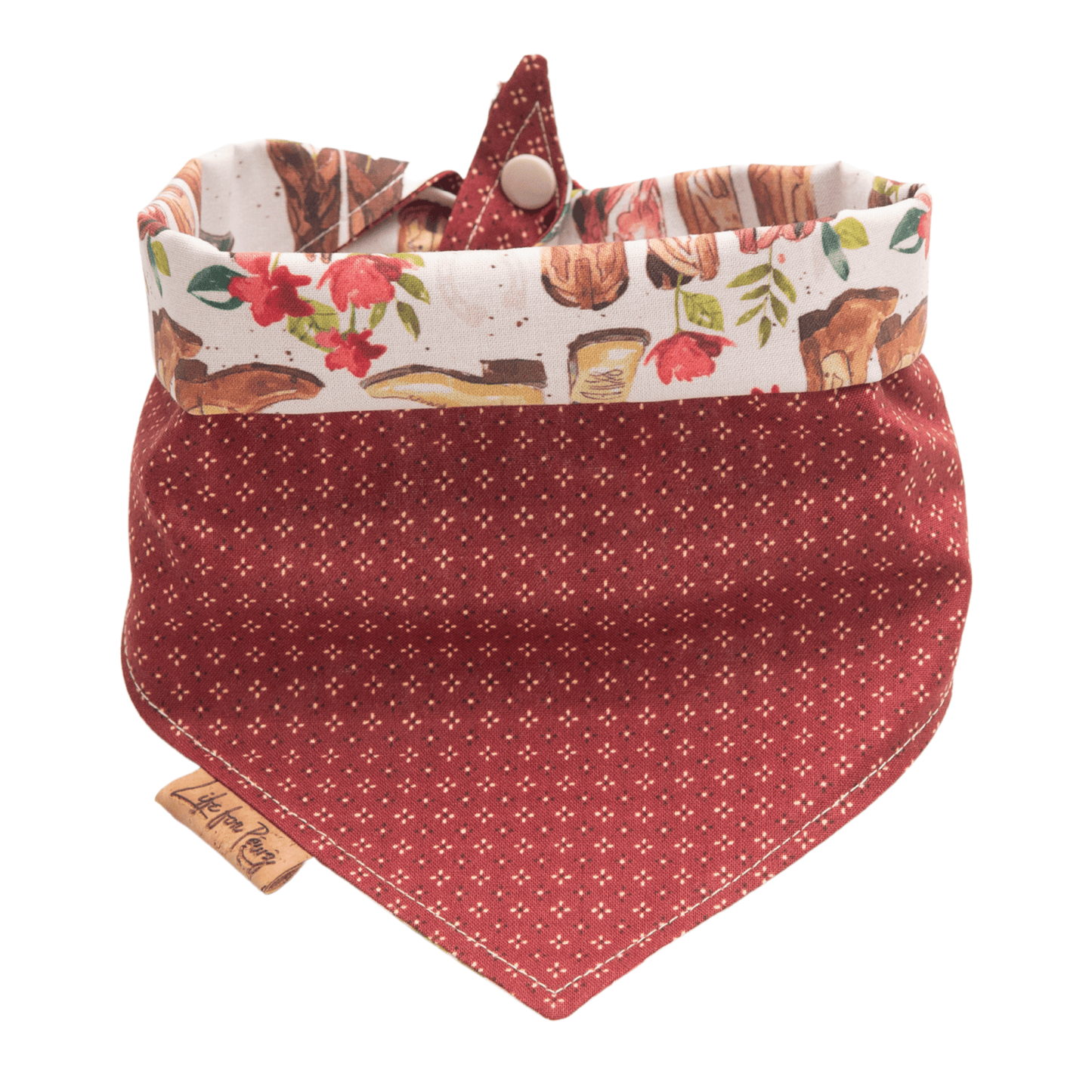 Dog bandana Reversible Cowboy Boots Dog Bandana - Life for Pawz - Reversible Dog Bandana