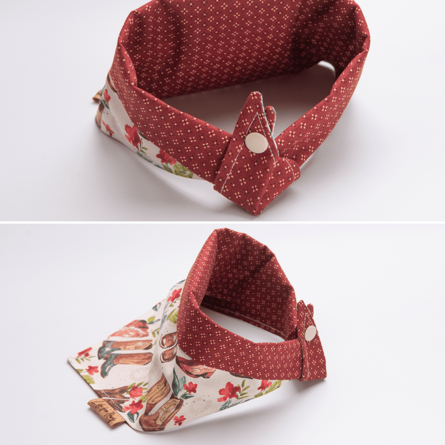 Dog bandana Reversible Cowboy Boots Dog Bandana - Life for Pawz - Reversible Dog Bandana