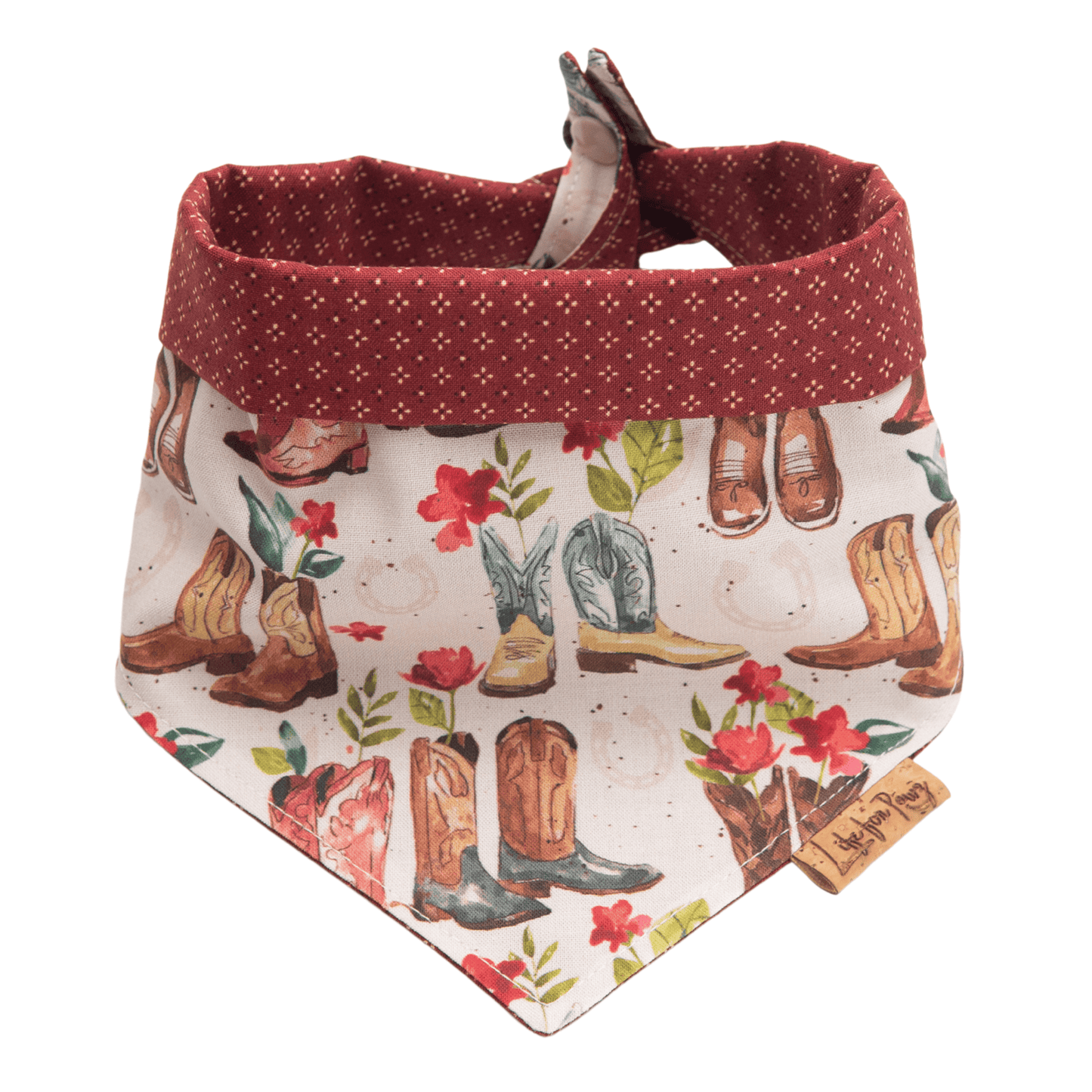Dog bandana Reversible Cowboy Boots Dog Bandana - Life for Pawz - Reversible Dog Bandana