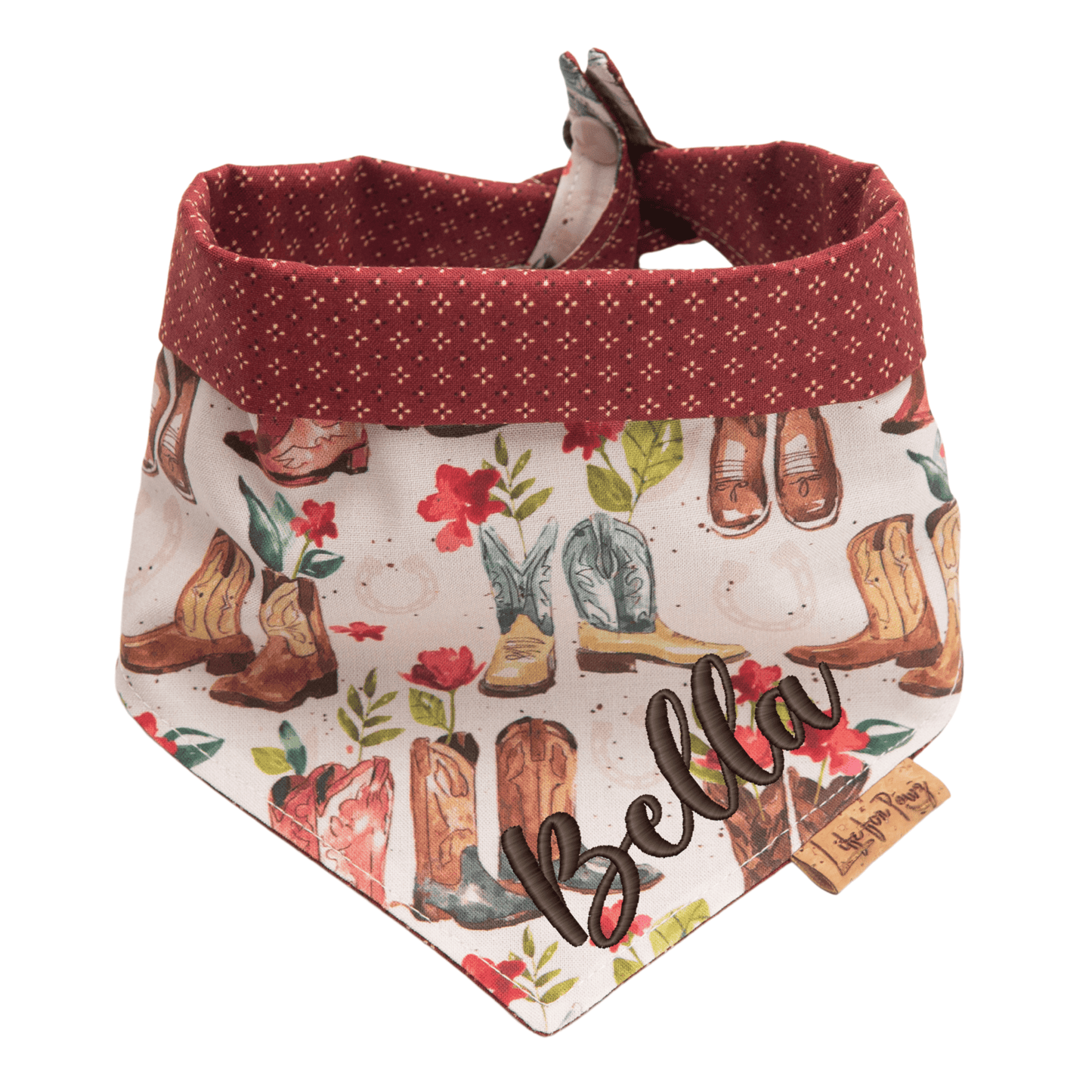 Dog bandana Reversible Cowboy Boots Dog Bandana - Life for Pawz - Reversible Dog Bandana