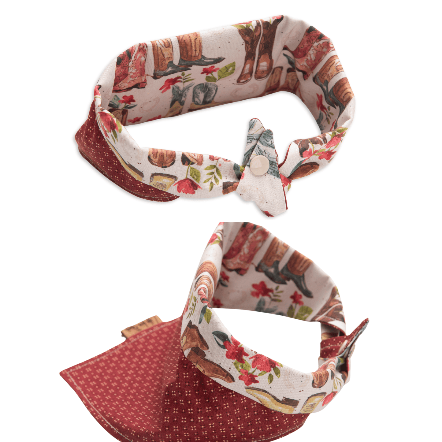 Dog bandana Reversible Cowboy Boots Dog Bandana - Life for Pawz - Reversible Dog Bandana