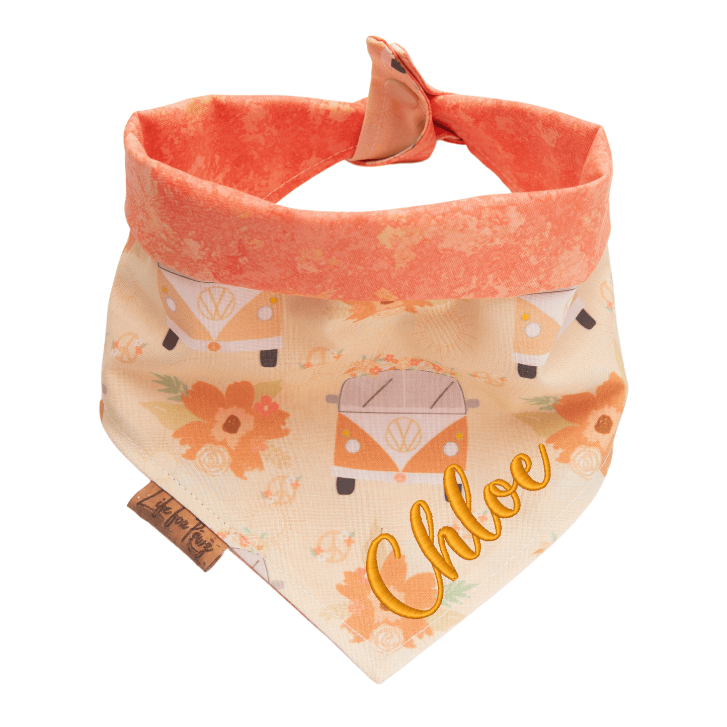 Dog bandana Reversible Flower Camper Dog Bandana - Life for Pawz - Reversible Dog Bandana