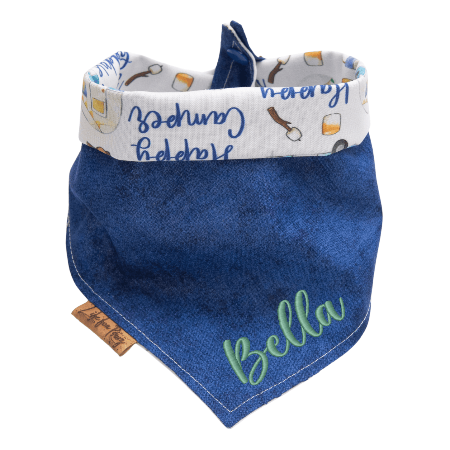 Dog bandana Reversible Happy Camper Dog Bandana - Life for Pawz - Reversible Dog Bandana