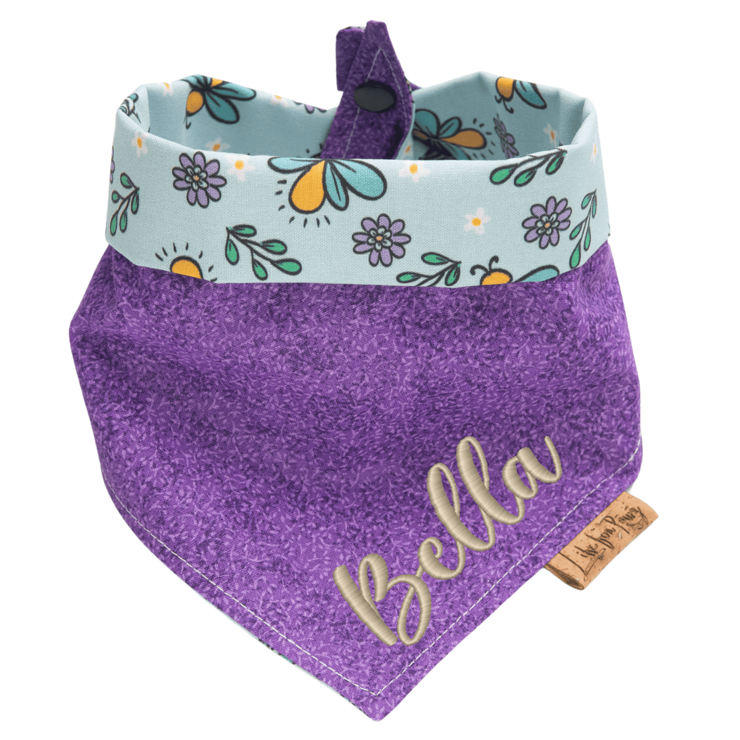 Dog bandana Reversible Honeybee Floral Dog Bandana - Life for Pawz - Reversible Dog Bandana