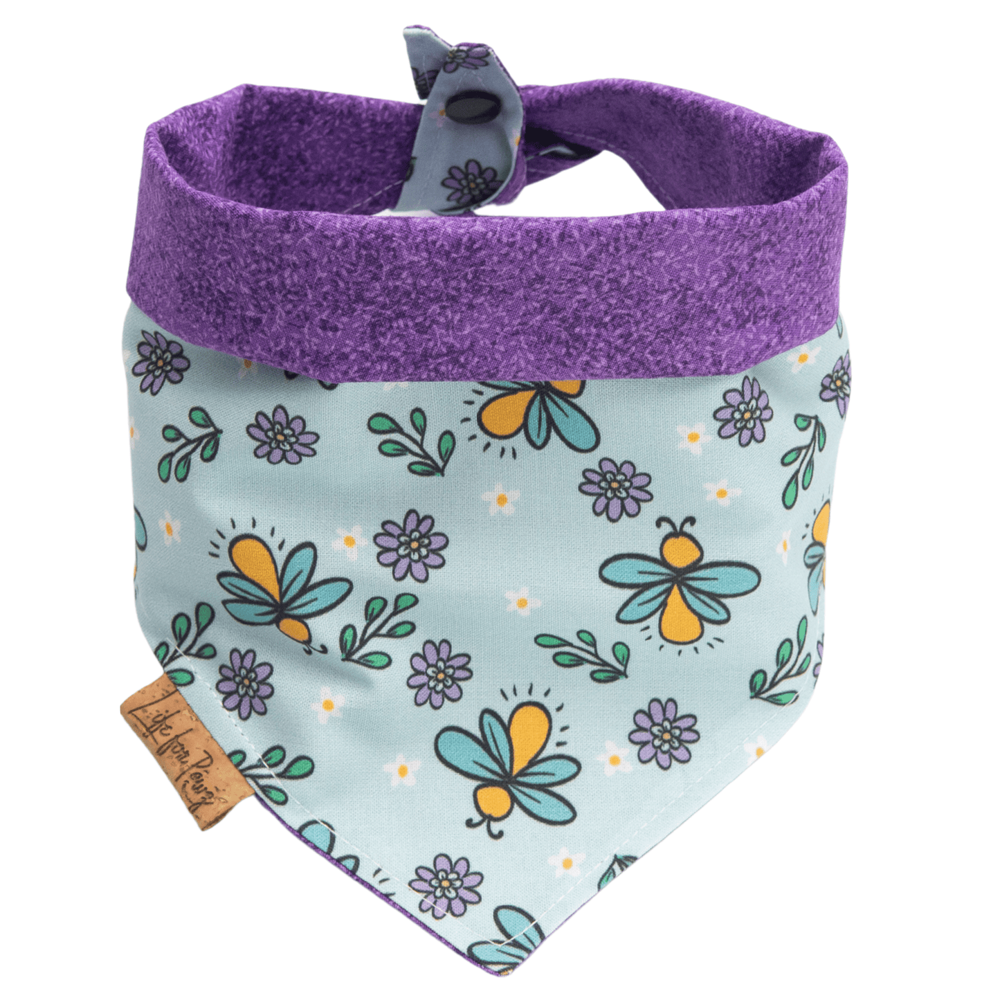 Dog bandana Reversible Honeybee Floral Dog Bandana - Life for Pawz - Reversible Dog Bandana