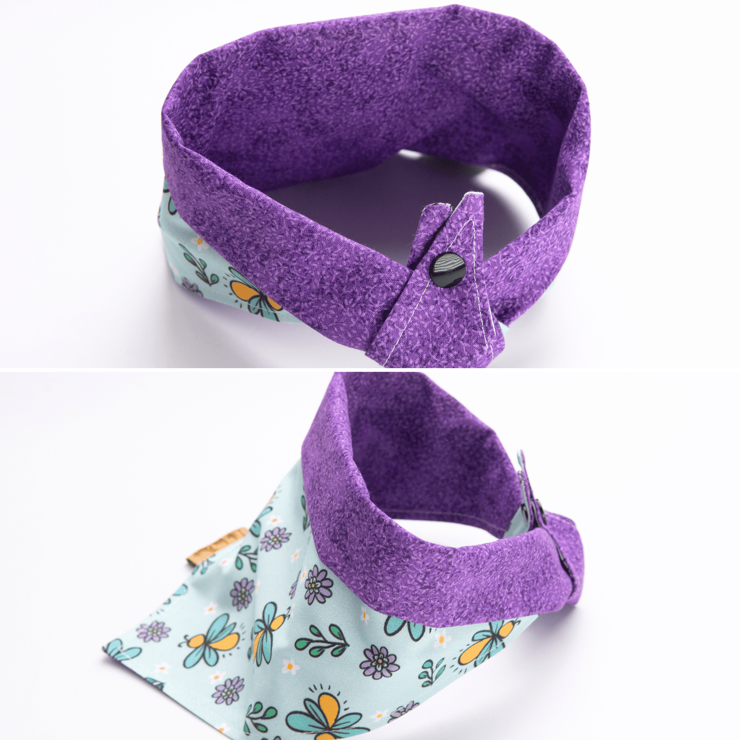 Dog bandana Reversible Honeybee Floral Dog Bandana - Life for Pawz - Reversible Dog Bandana