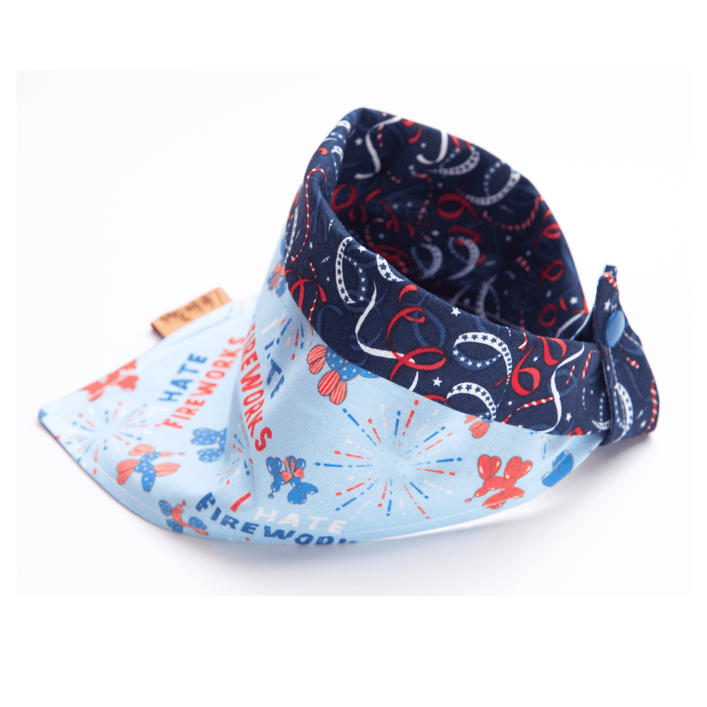 Dog bandana Reversible I Hate Fireworks Dog Bandana - Life for Pawz - Reversible Dog Bandana